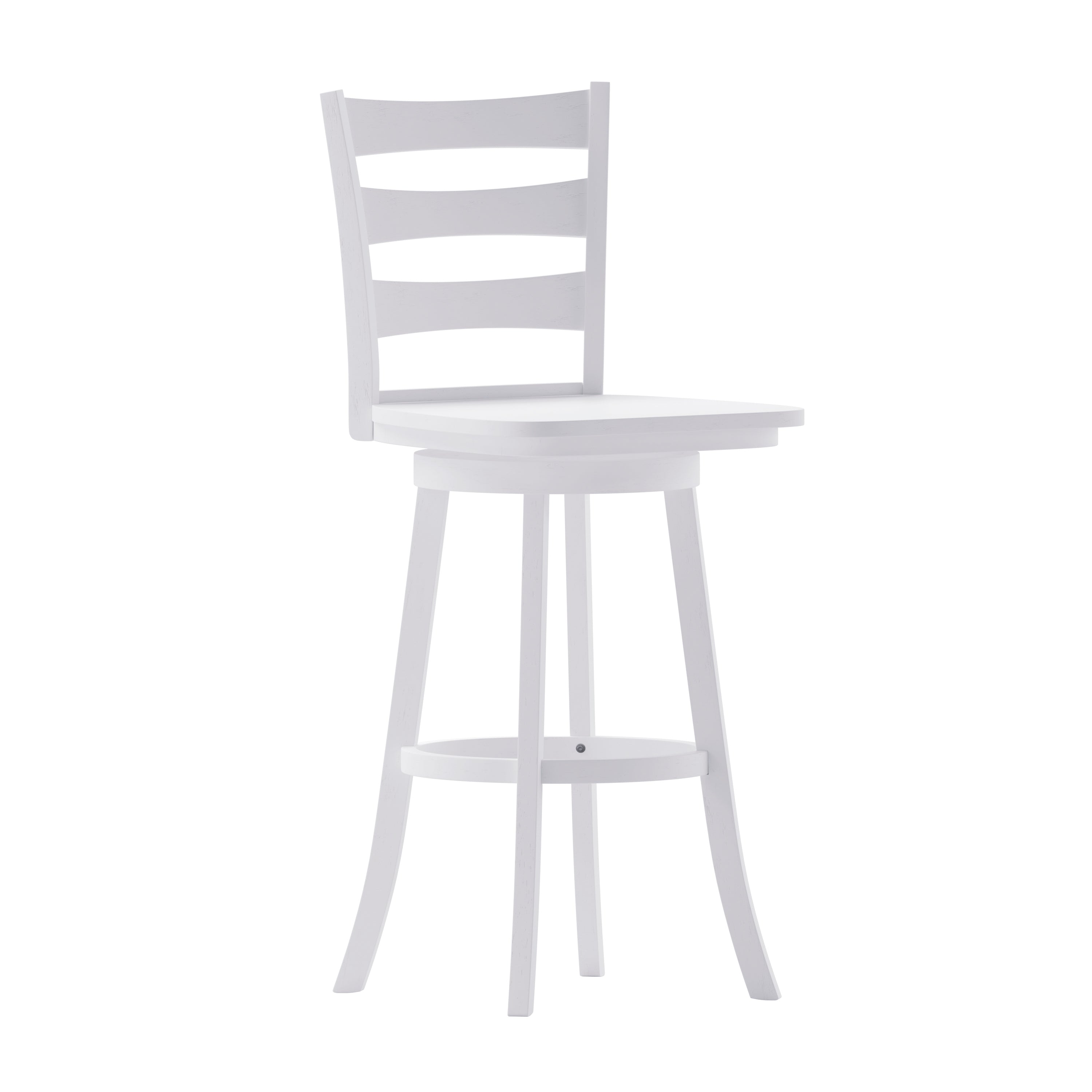 Liesel Wooden Classic Ladderback Swivel Bar Height Barstool with Solid Wood Seat