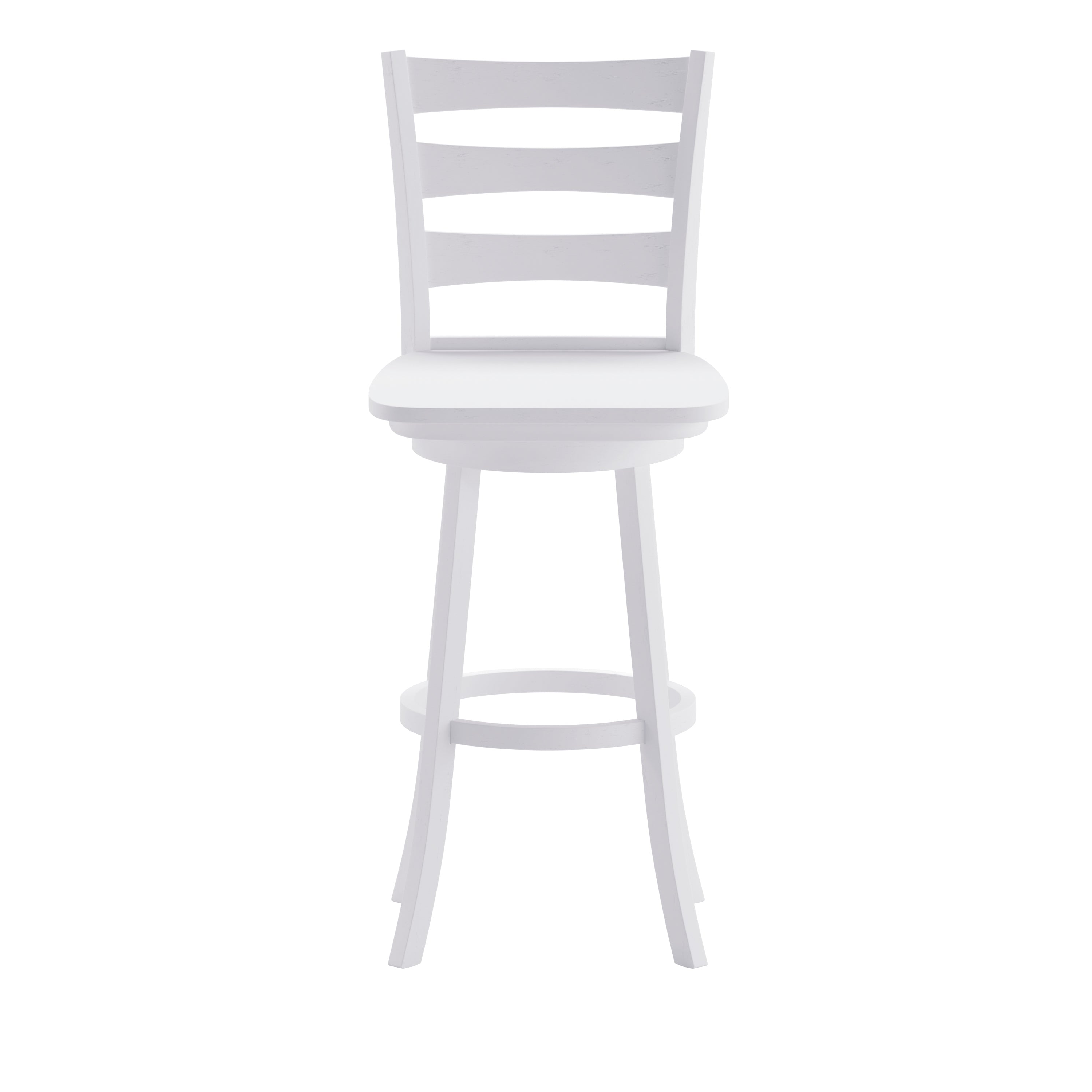 Liesel Wooden Classic Ladderback Swivel Bar Height Barstool with Solid Wood Seat