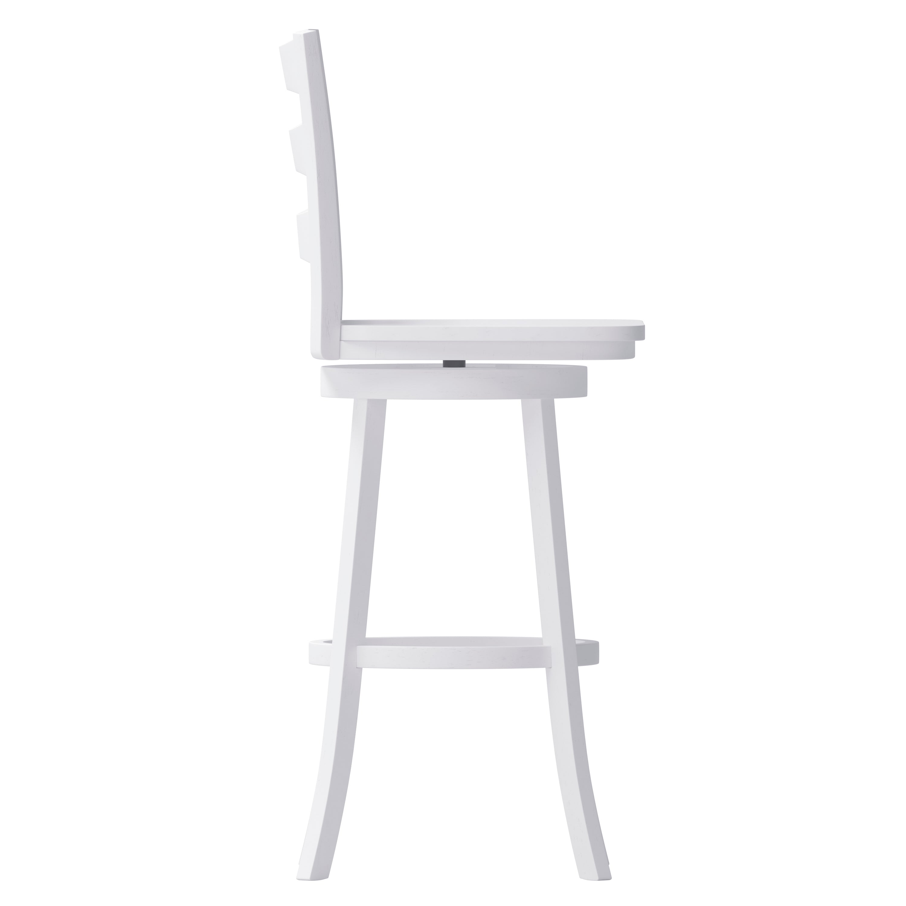 Liesel Wooden Classic Ladderback Swivel Bar Height Barstool with Solid Wood Seat
