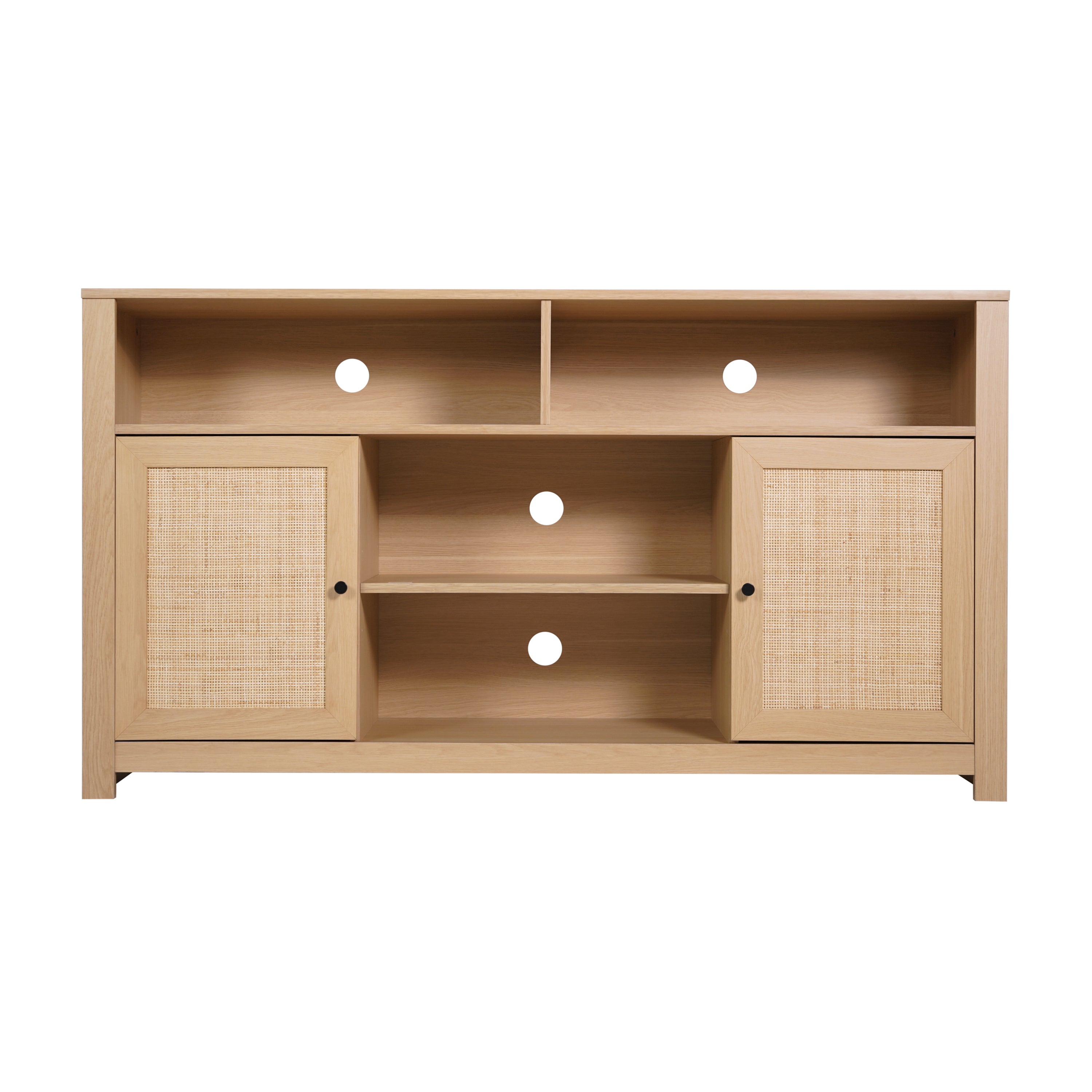 Malaki Mid-Century Modern Buffet Sideboard with 2 Soft Close Doors and Adjustable Center Shelf, TV Stand for up to 65" TV's