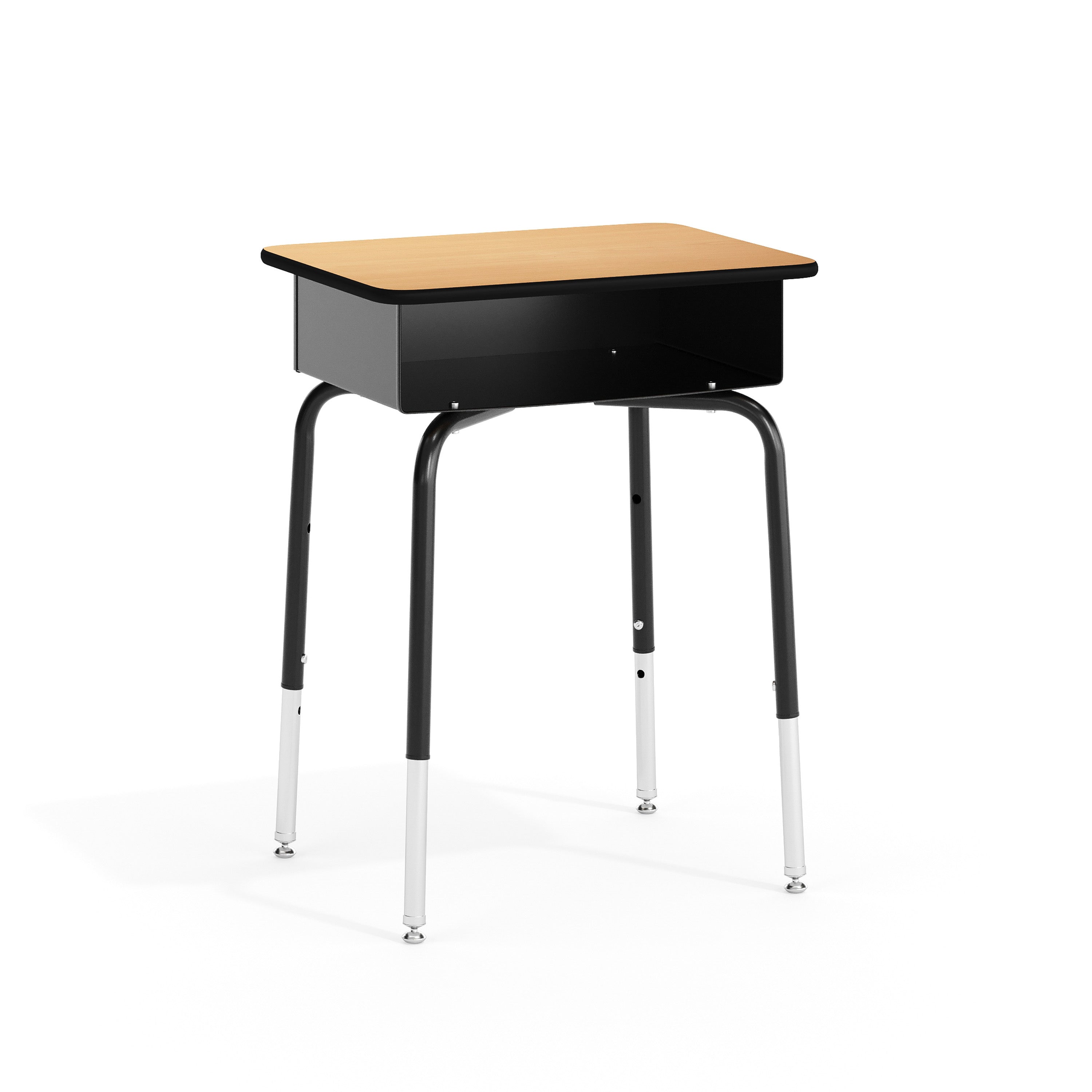 Student Desk with Open Front Metal Book Box