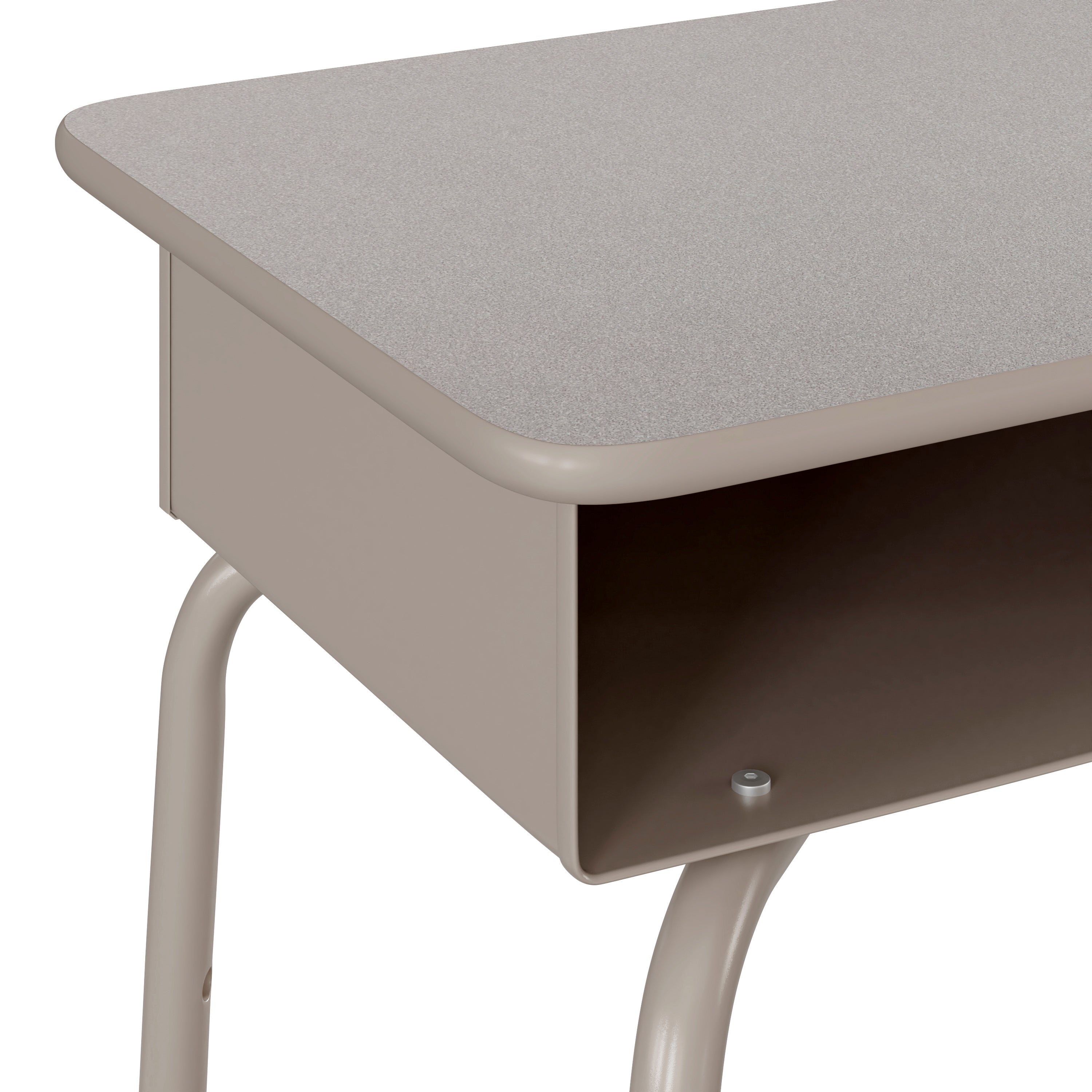 Student Desk with Open Front Metal Book Box