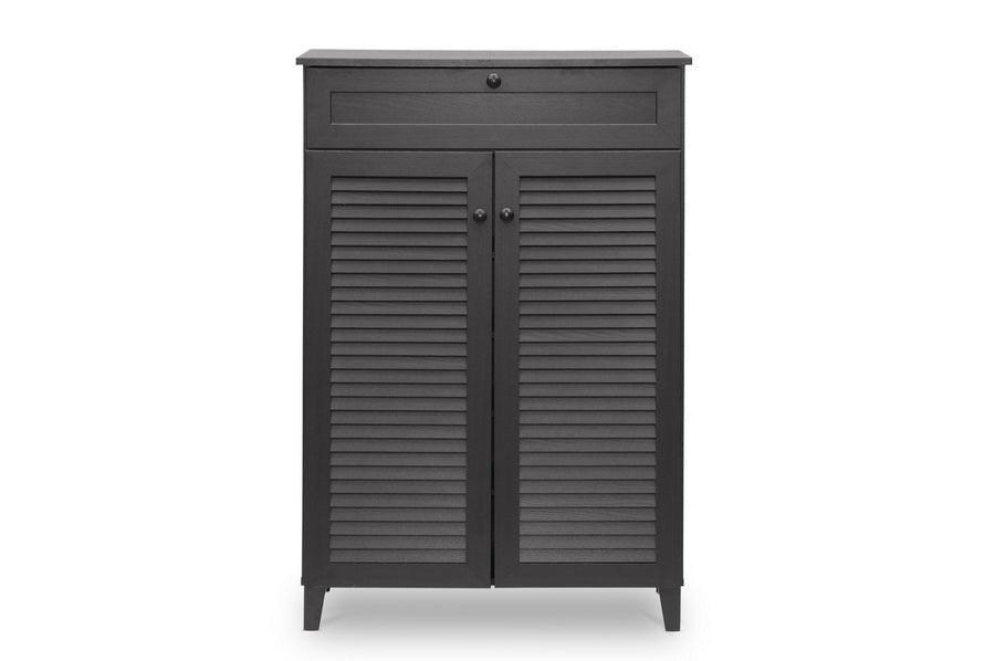 Harding Espresso Shoe-Storage Cabinet