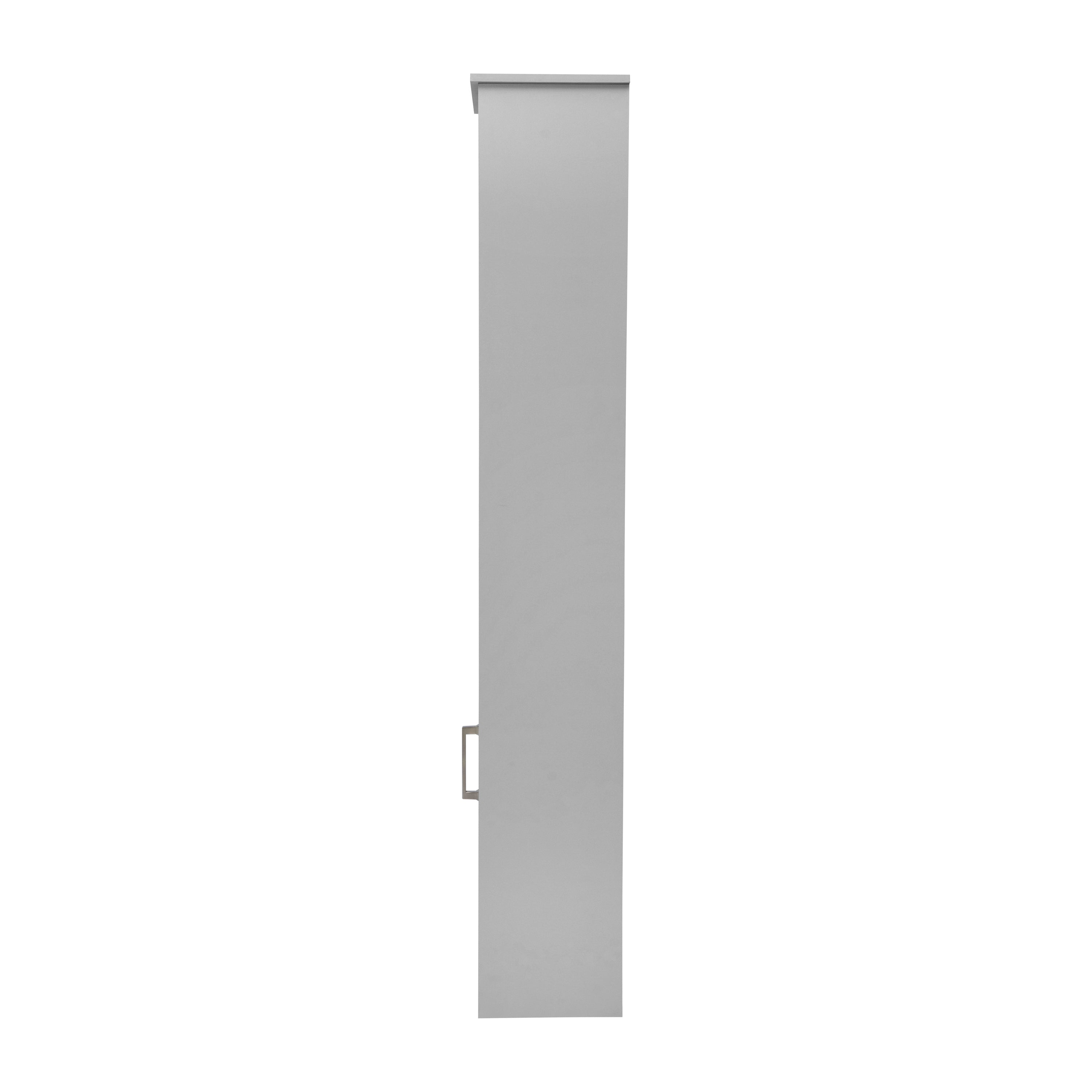 Vega Freestanding Narrow Bathroom Linen Tower Storage Cabinet Organizer with Door, In-Cabinet Adjustable Shelf, and Upper Open Shelves
