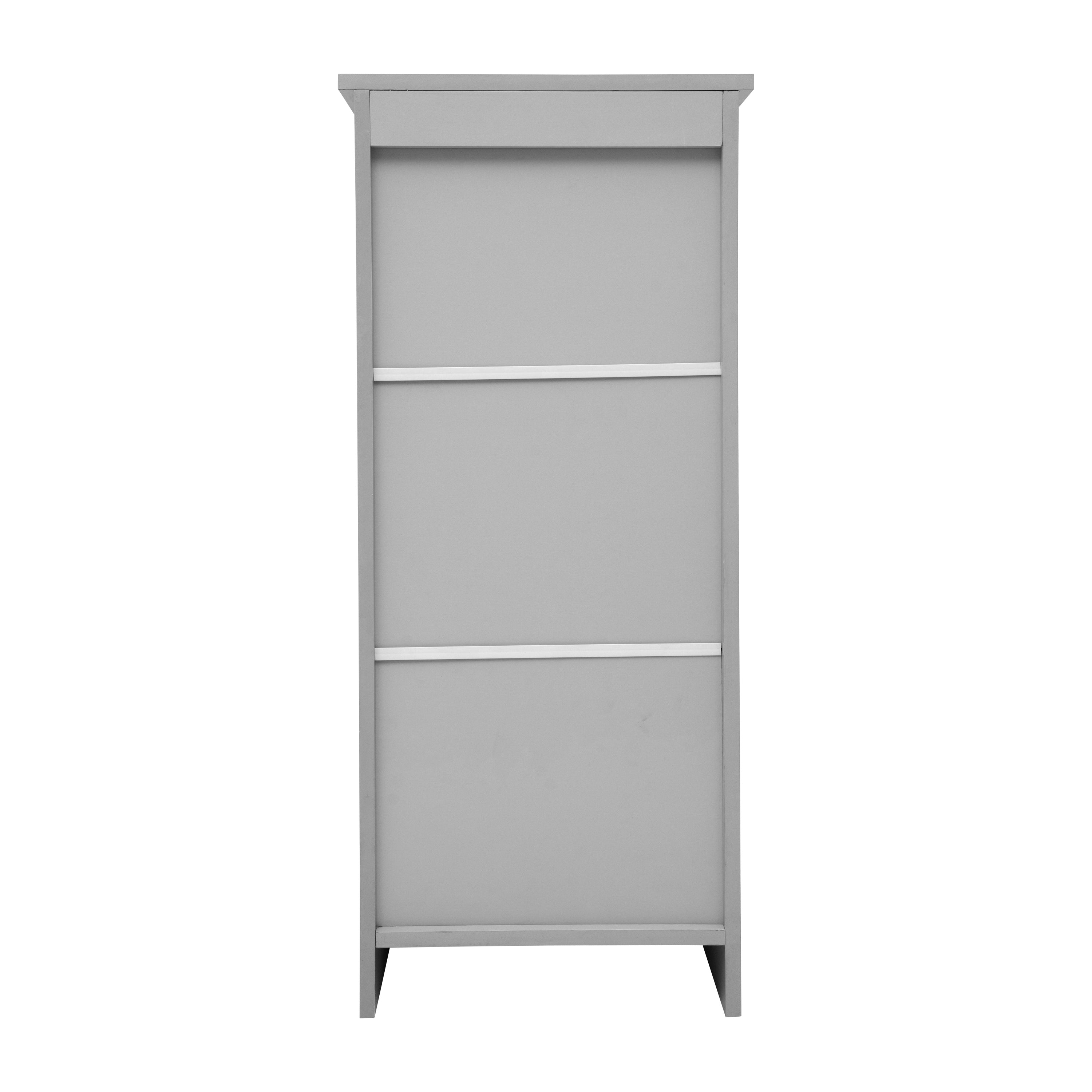 Vega Bathroom Storage Cabinet Organizer with Magnetic Closure Door, In-Cabinet Adjustable Shelf, and Upper Open Shelf