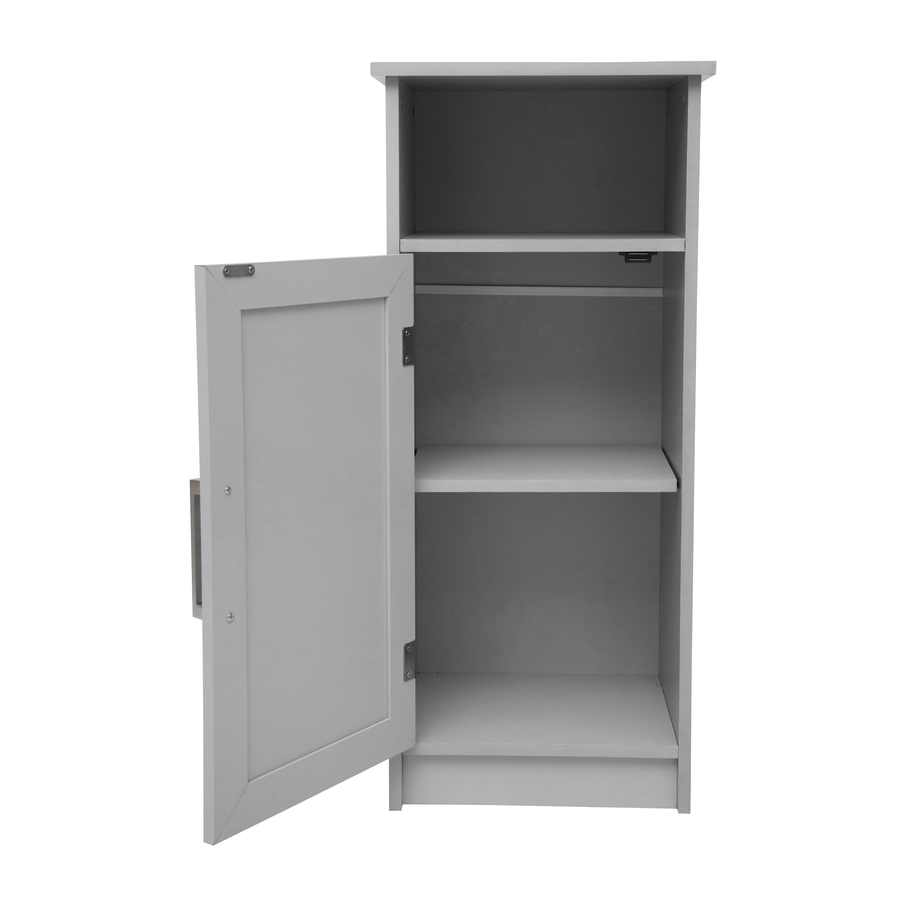 Vega Bathroom Storage Cabinet Organizer with Magnetic Closure Door, In-Cabinet Adjustable Shelf, and Upper Open Shelf