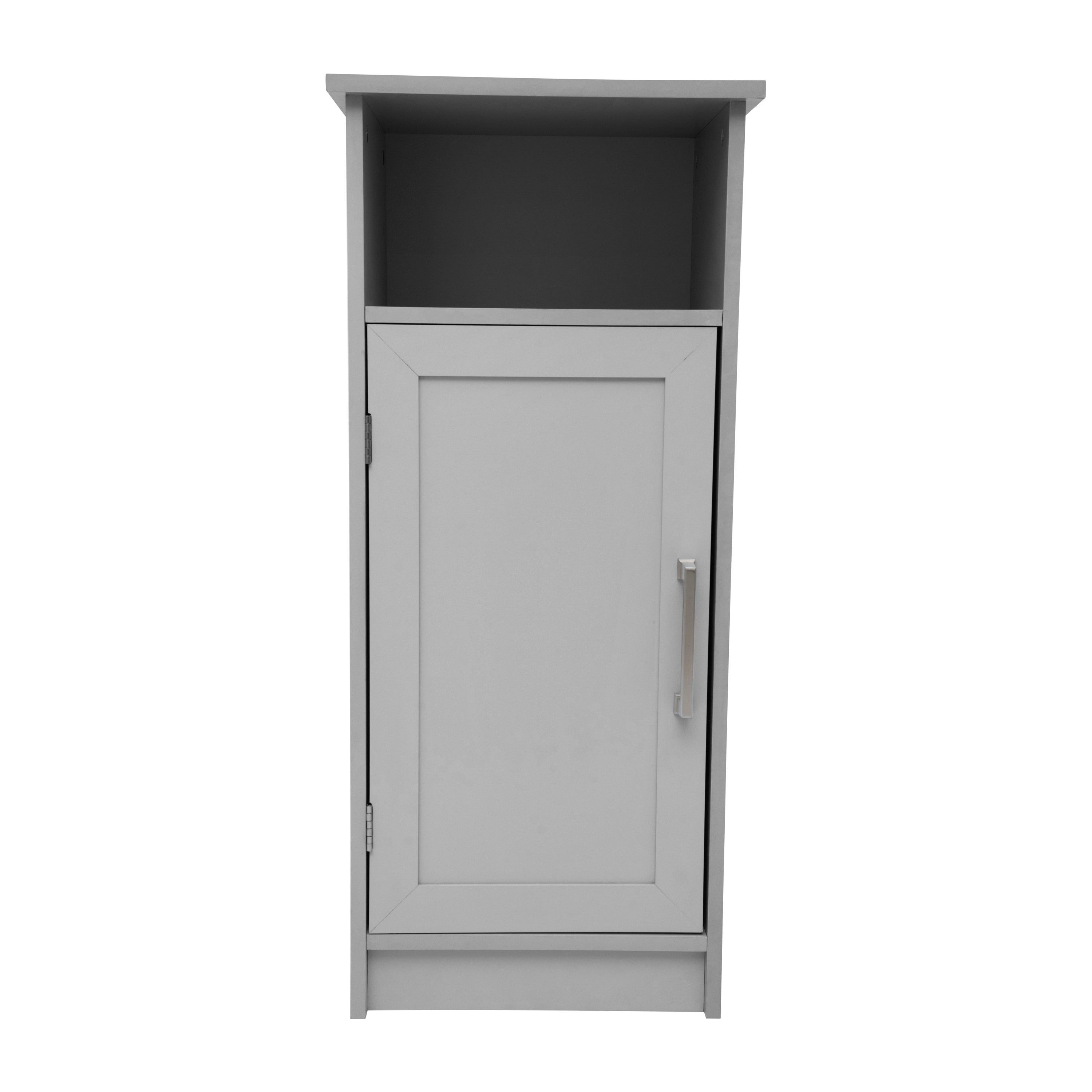 Vega Bathroom Storage Cabinet Organizer with Magnetic Closure Door, In-Cabinet Adjustable Shelf, and Upper Open Shelf