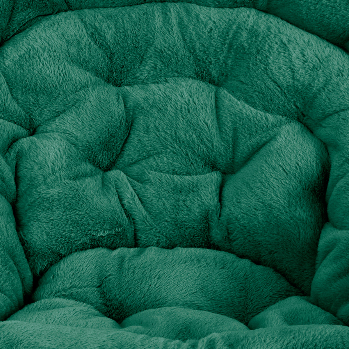 Gwen 38" Oversize Portable Faux Fur Folding Saucer Moon Chair for Dorm and Bedroom