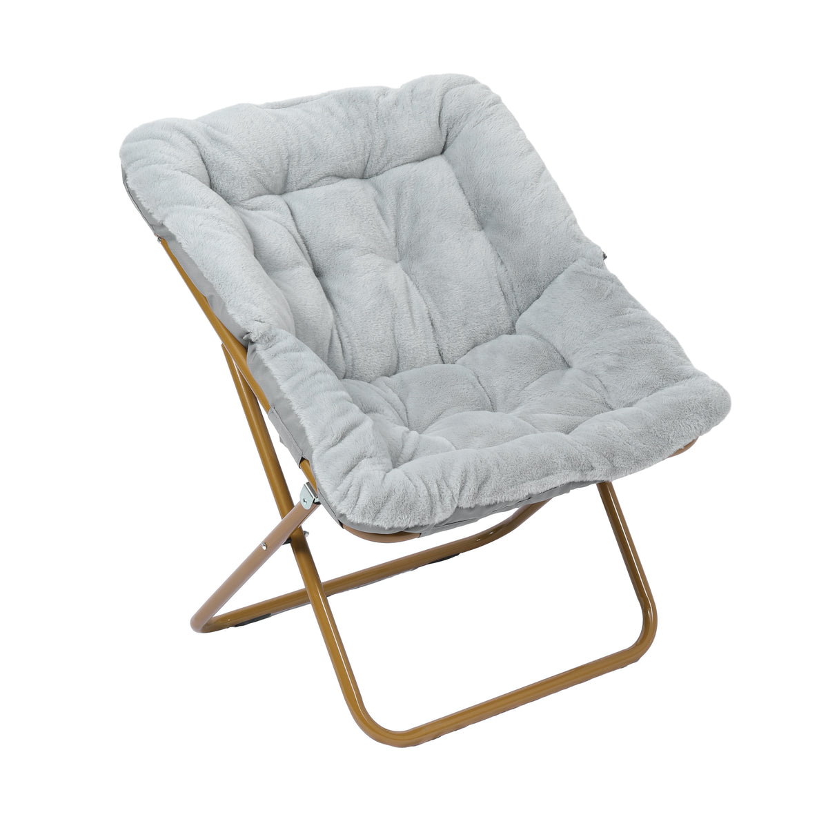 Archer Oversized Portable Upholstered Folding Saucer Chair for Dorm or Bedroom
