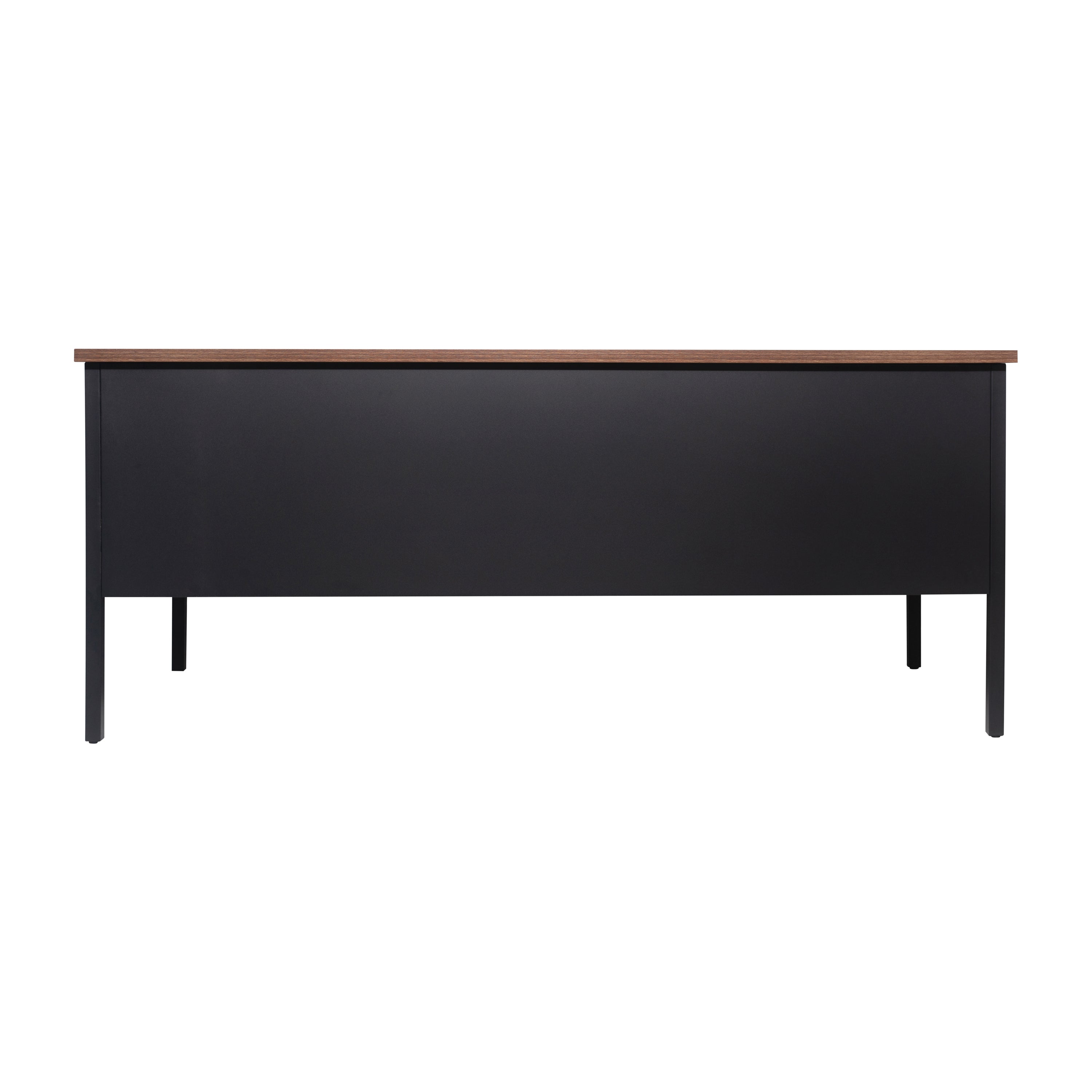 Cambridge Double Pedestal Desk with Locking Drawers and Metal Frame
