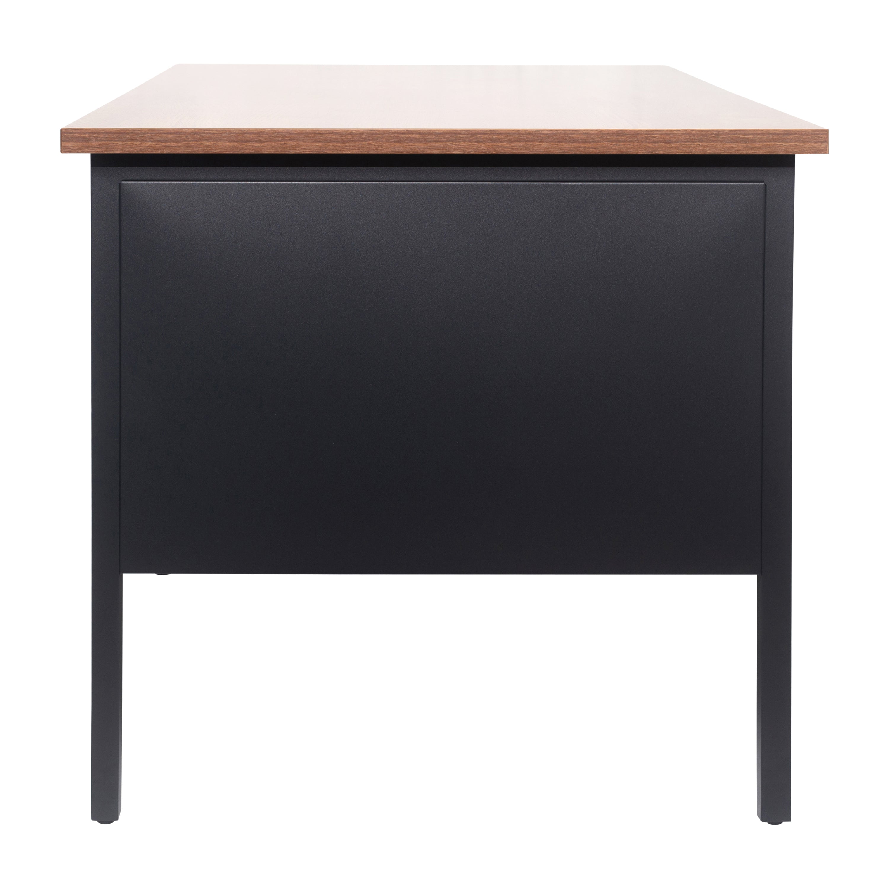 Cambridge Double Pedestal Desk with Locking Drawers and Metal Frame