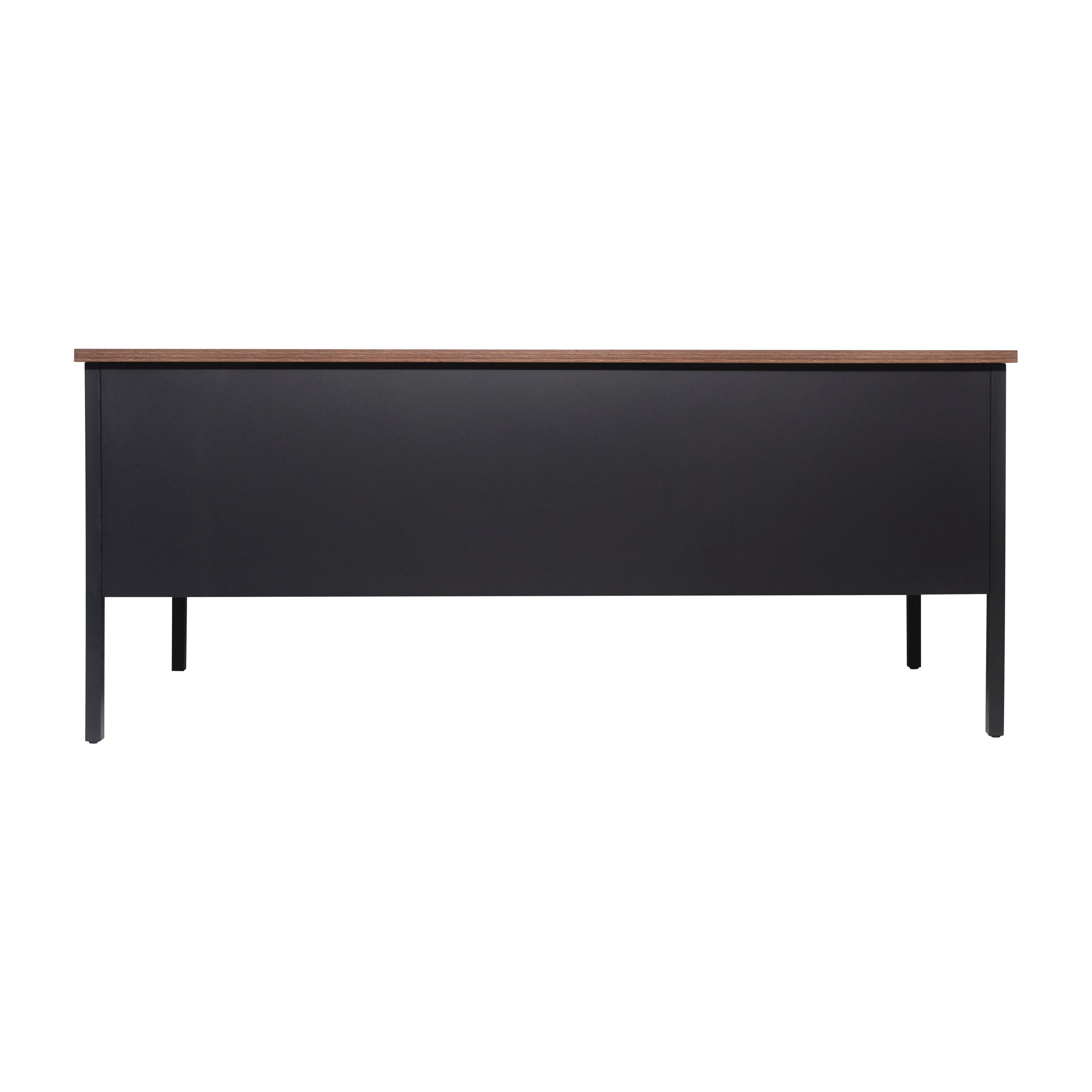 Cambridge Double Pedestal Desk with Locking Drawers and Metal Frame