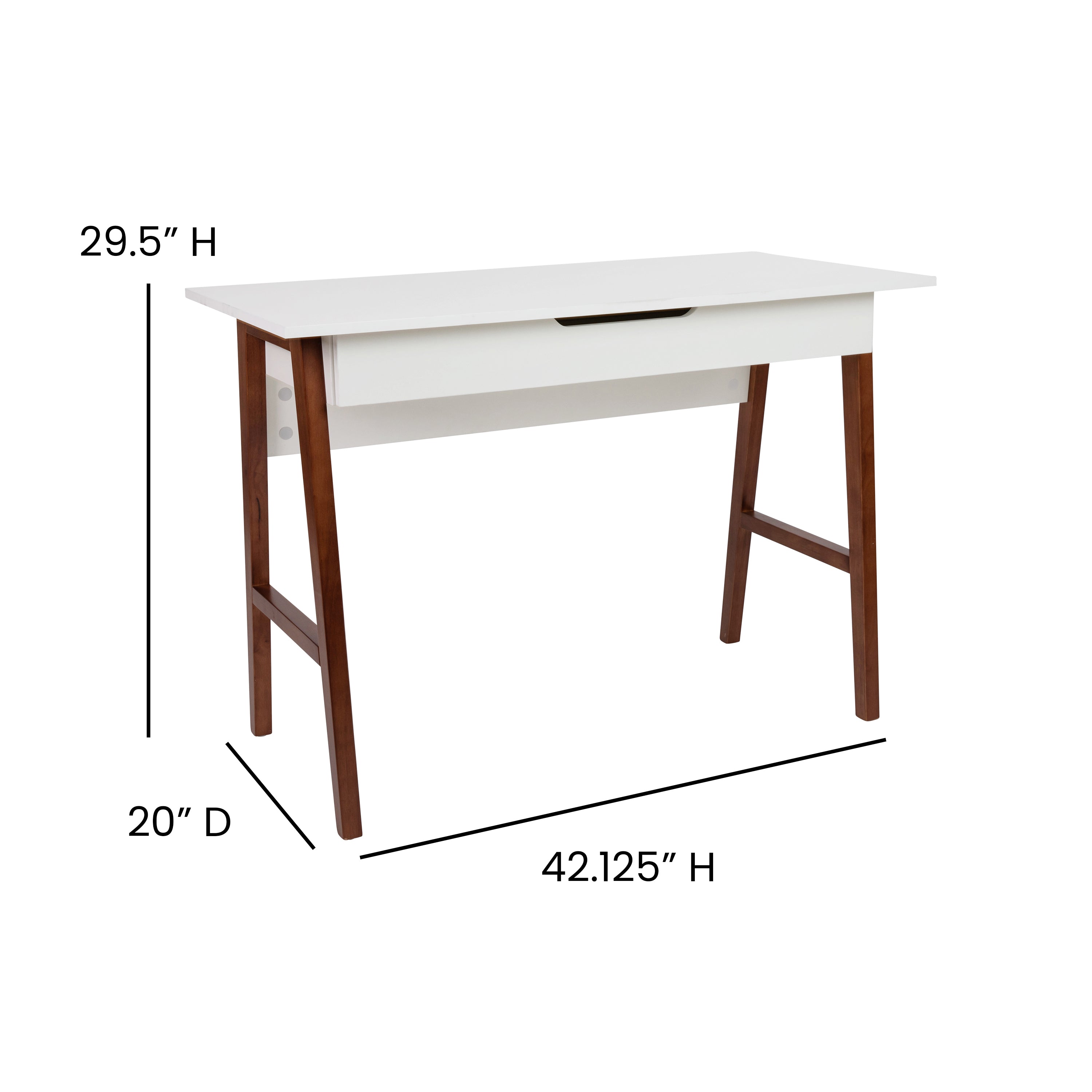 Home Office Writing Computer Desk with Drawer - Table Desk for Writing and Work