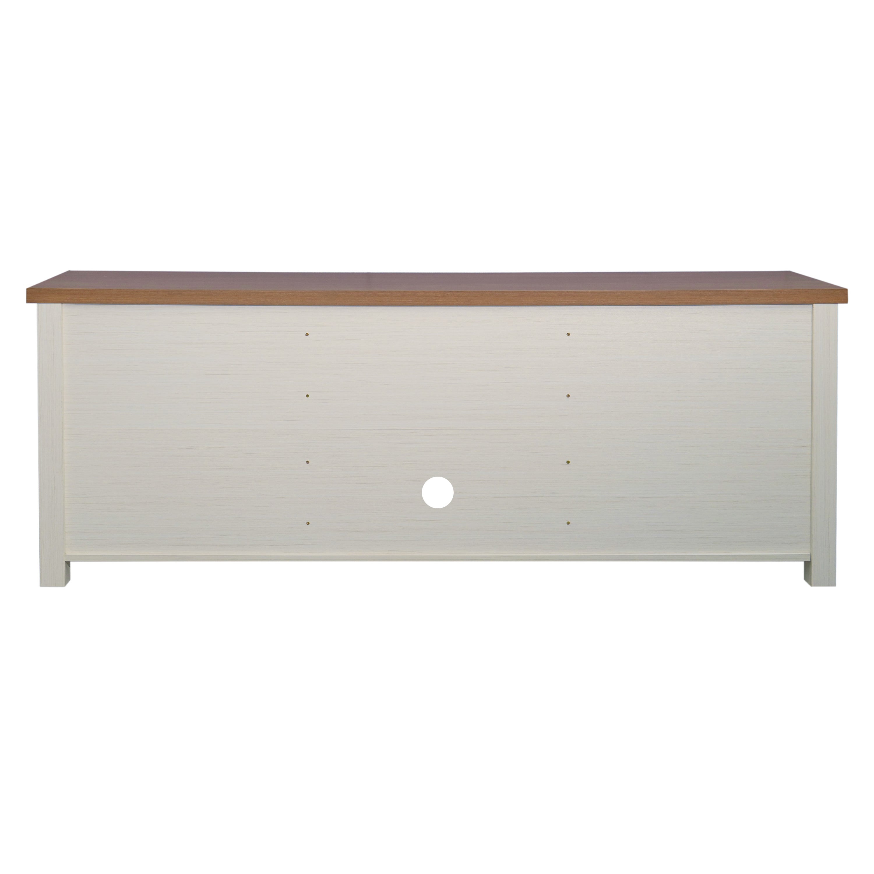 Kilead Farmhouse TV Stand for up to 80" TVs - 65" Engineered Wood Framed Media Console with Open Storage