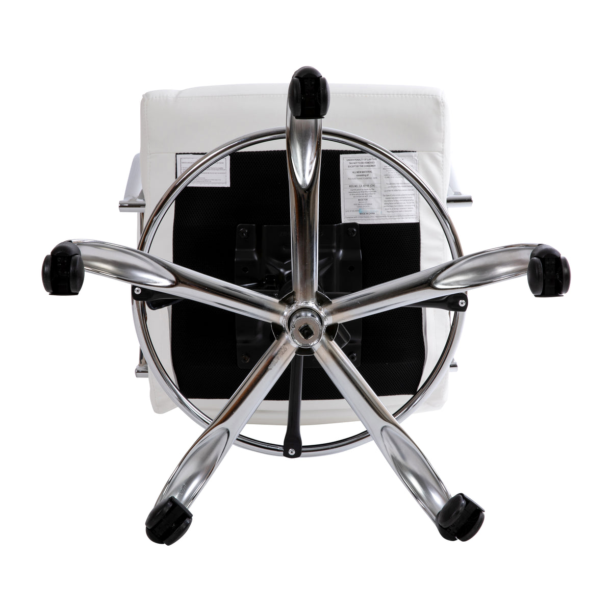 Mid-Back LeatherSoft Drafting Chair with Adjustable Foot Ring and Chrome Base