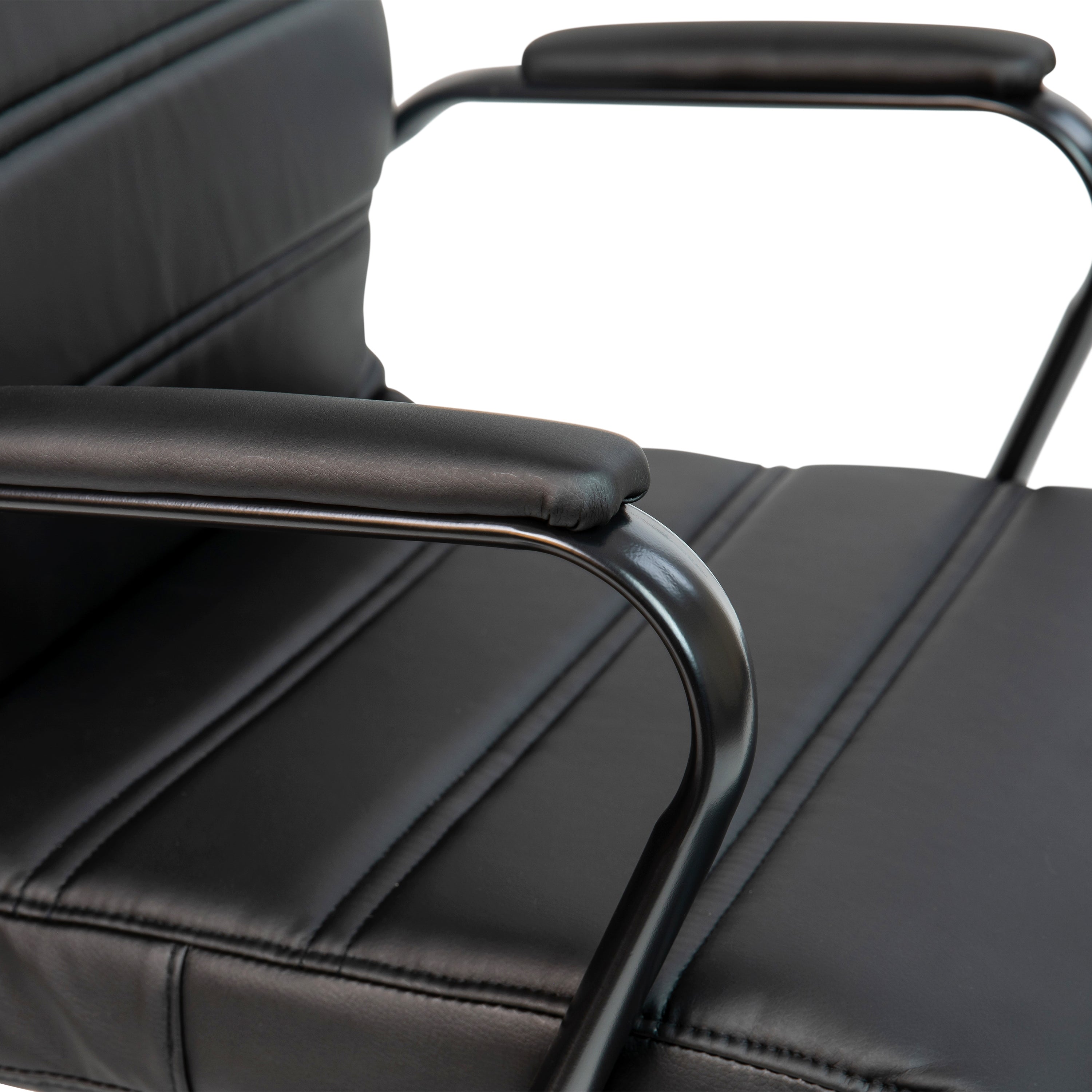 Mid-Back Executive Swivel Office Chair with Metal Frame and Arms