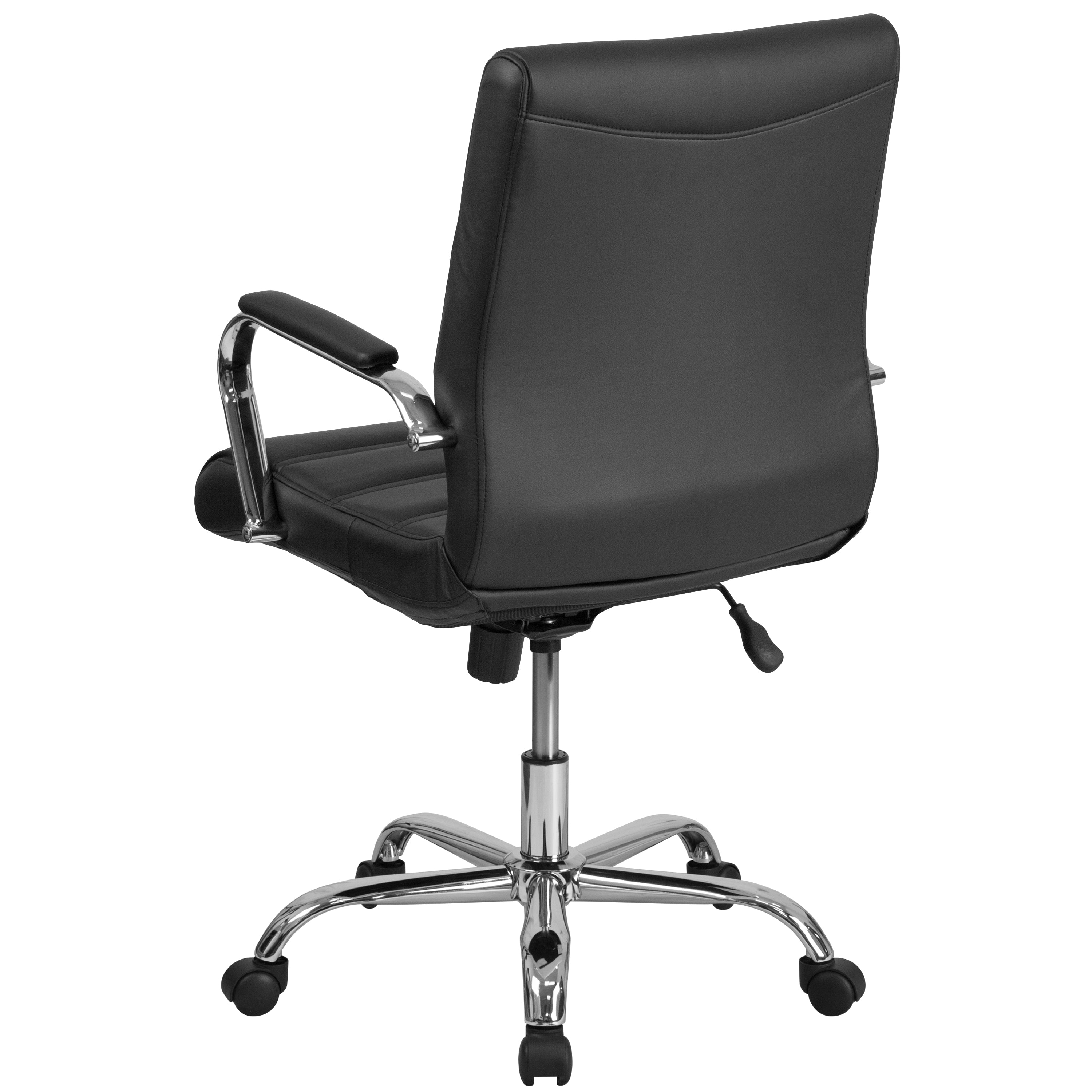 Mid-Back Executive Swivel Office Chair with Metal Frame and Arms