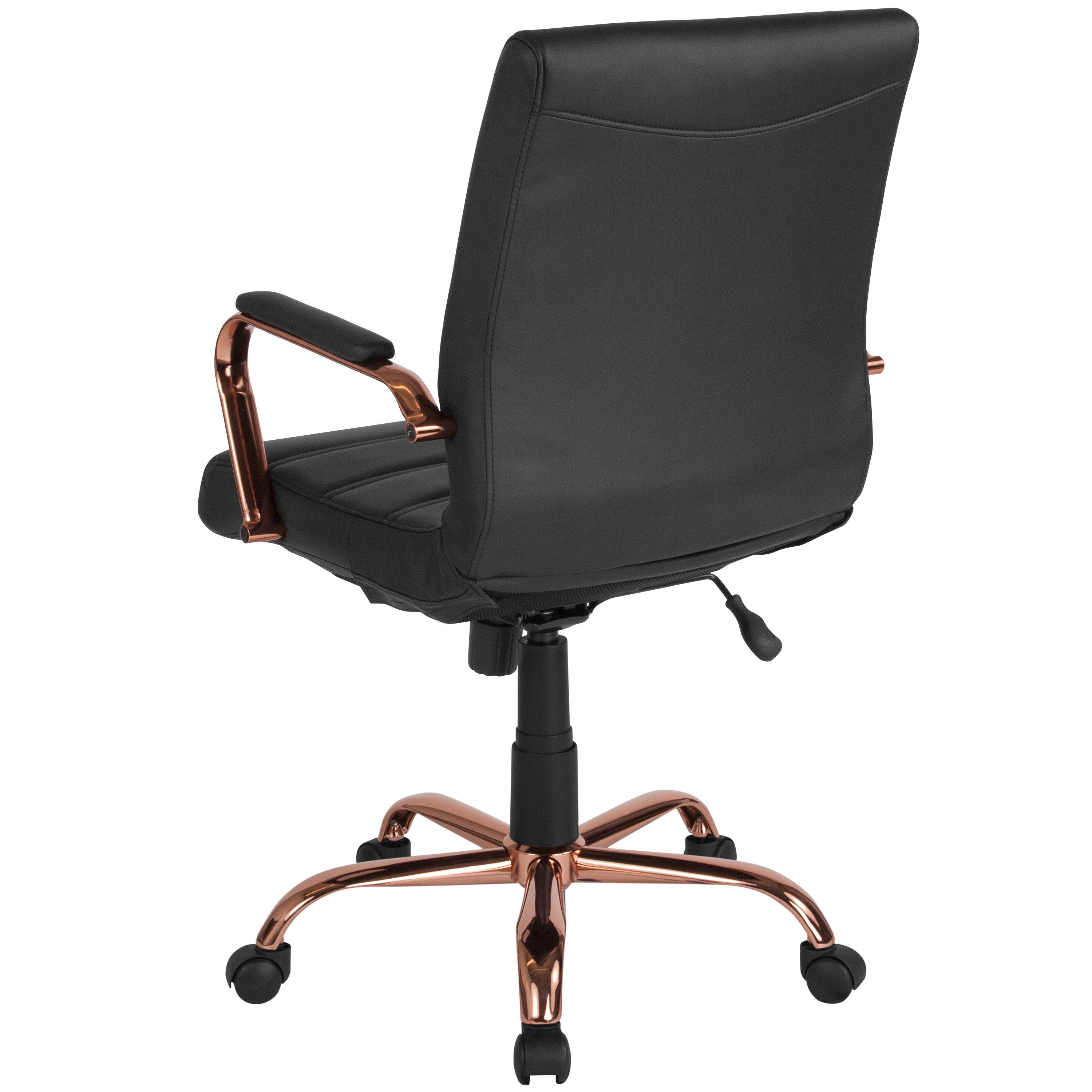 Mid-Back Executive Swivel Office Chair with Metal Frame and Arms