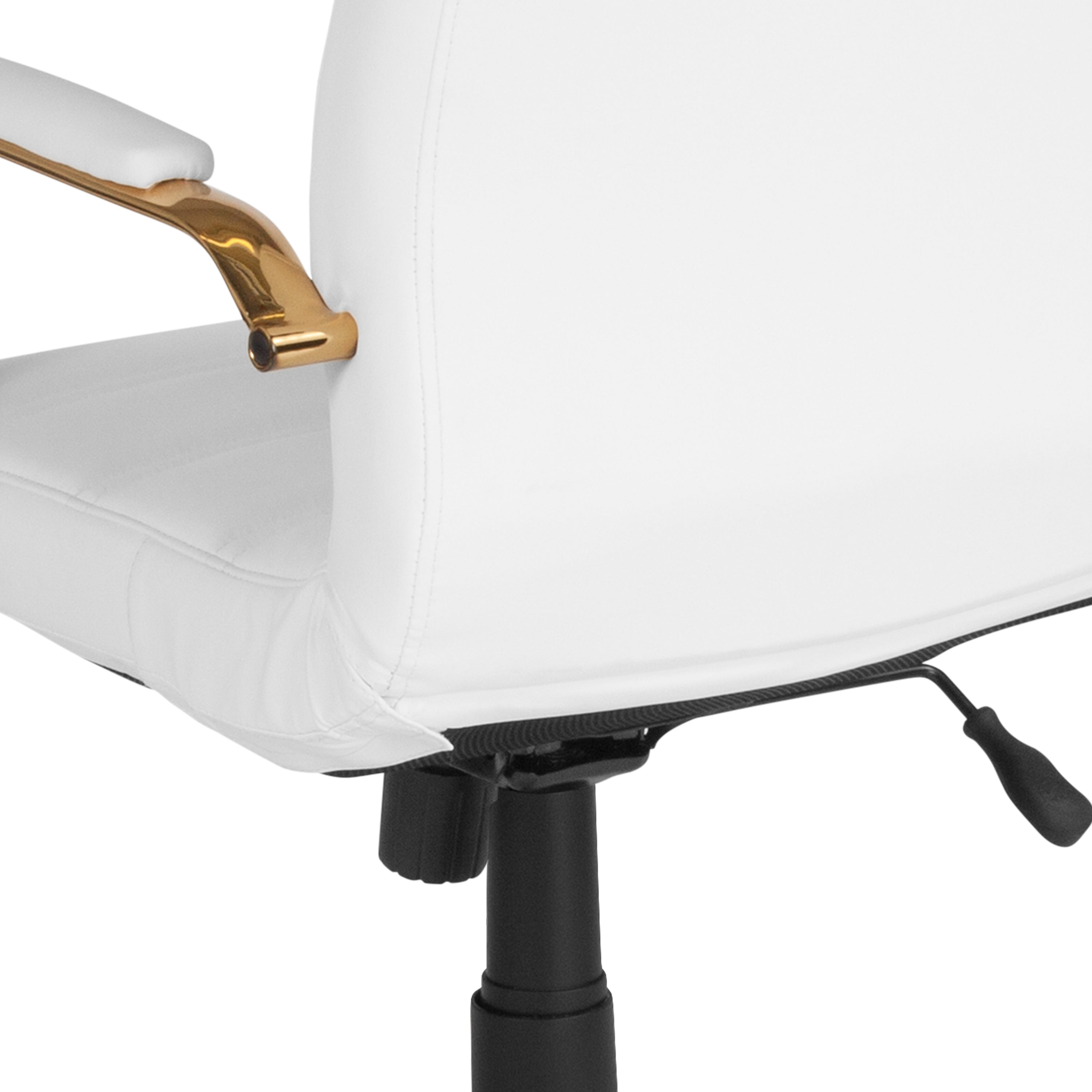 Mid-Back Executive Swivel Office Chair with Metal Frame and Arms