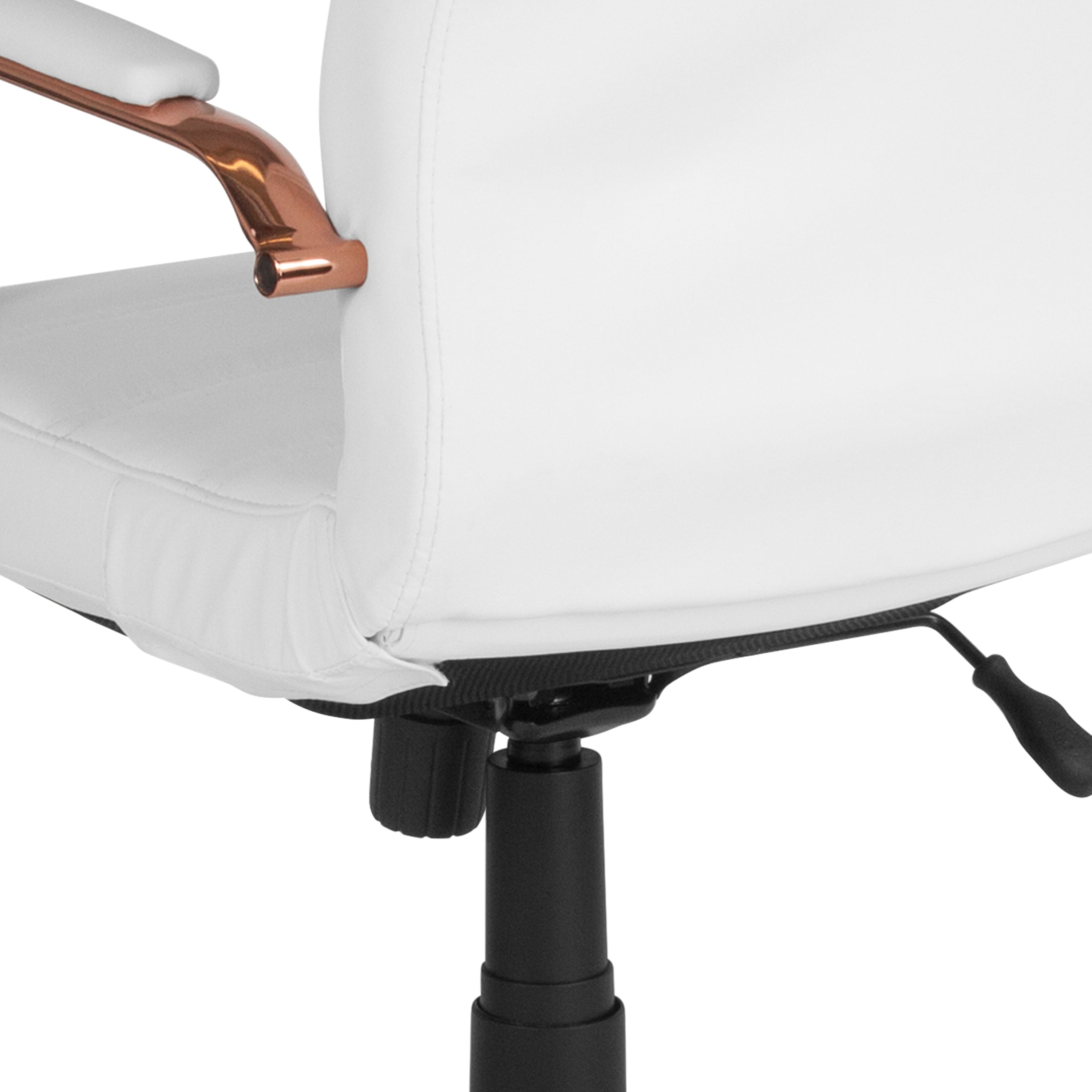 Mid-Back Executive Swivel Office Chair with Metal Frame and Arms