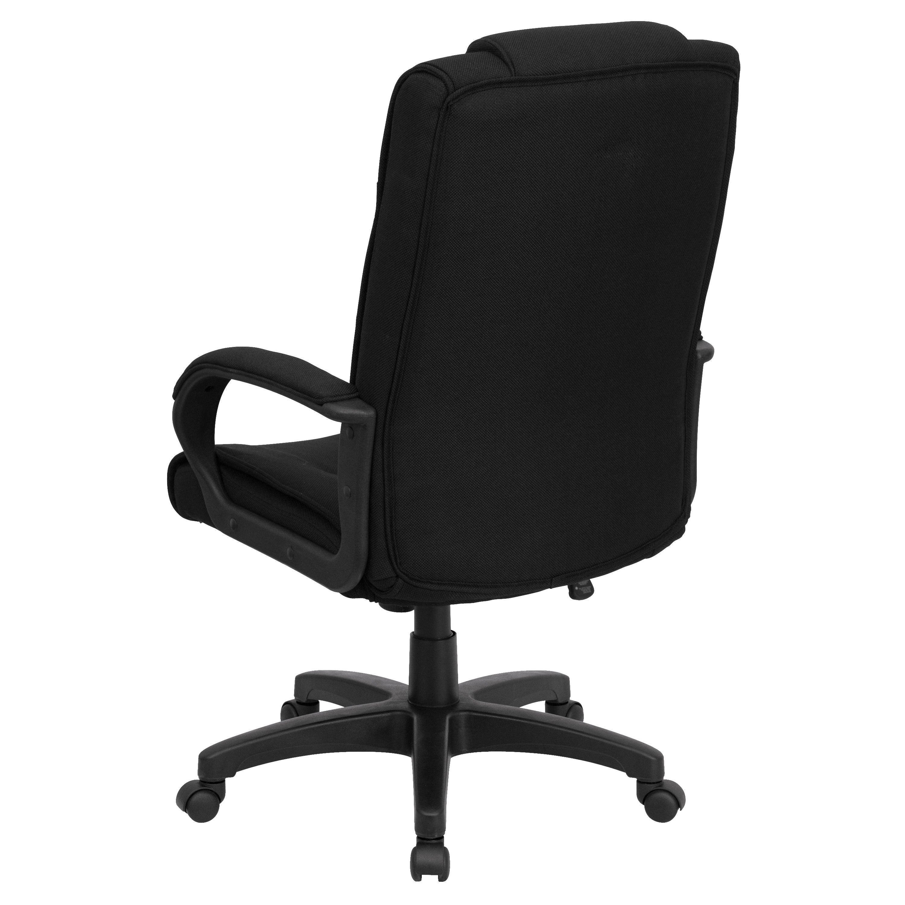 High Back Multi-Line Stitch Upholstered Executive Swivel Office Chair with Arms