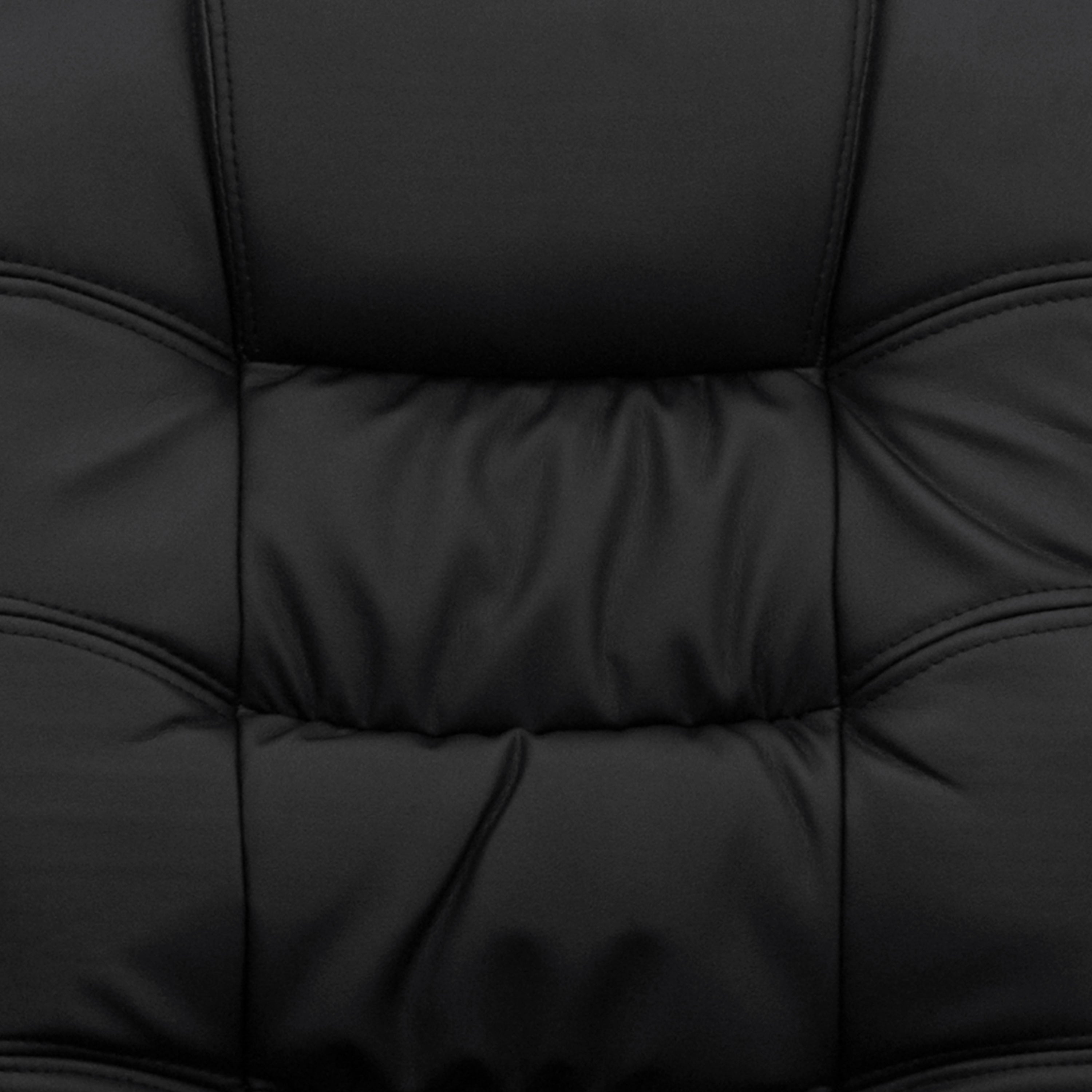 Mid-Back LeatherSoft Ripple and Accent Stitch Upholstered Swivel Task Office Chair with Arms