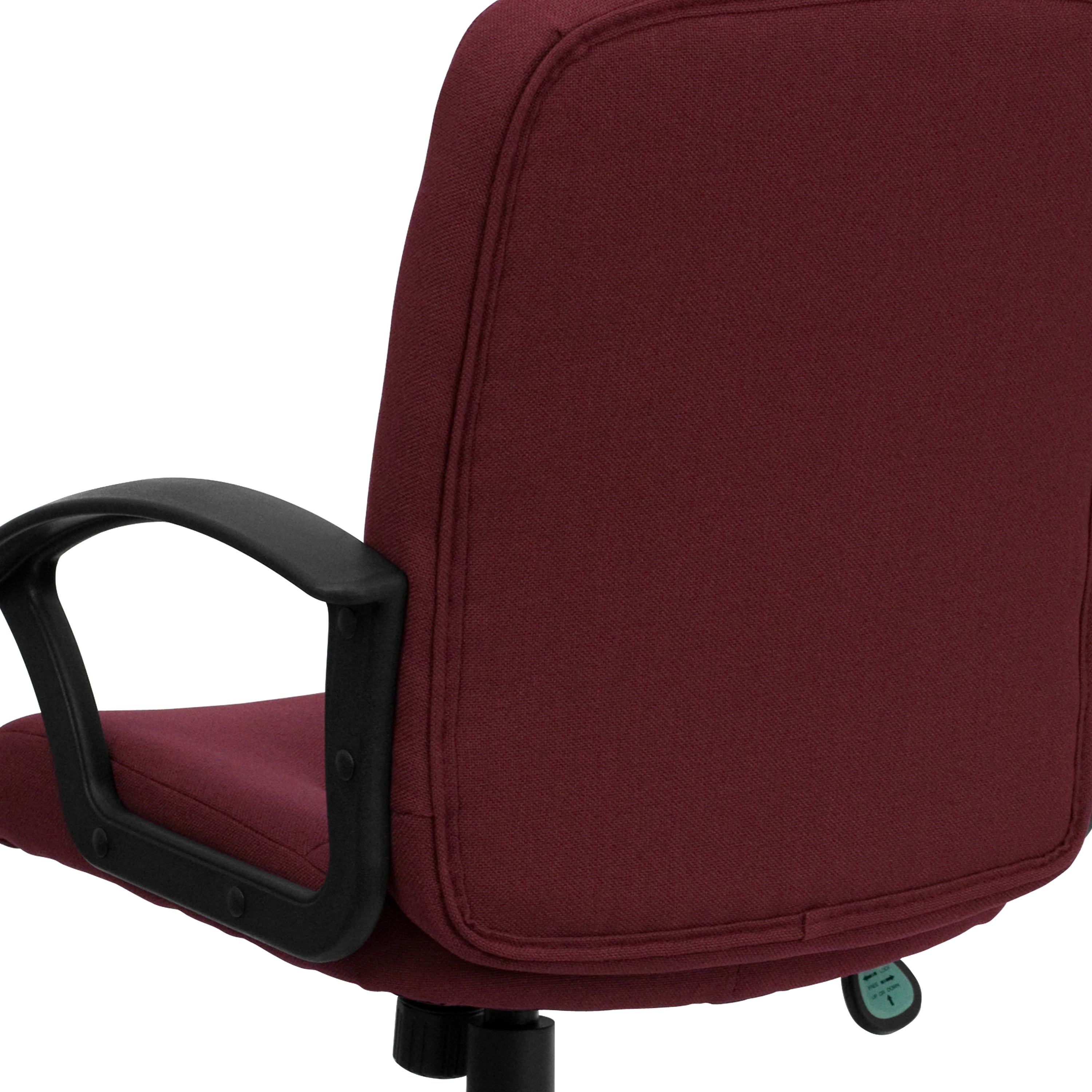 Mid-Back Fabric Executive Swivel Office Chair with Nylon Arms