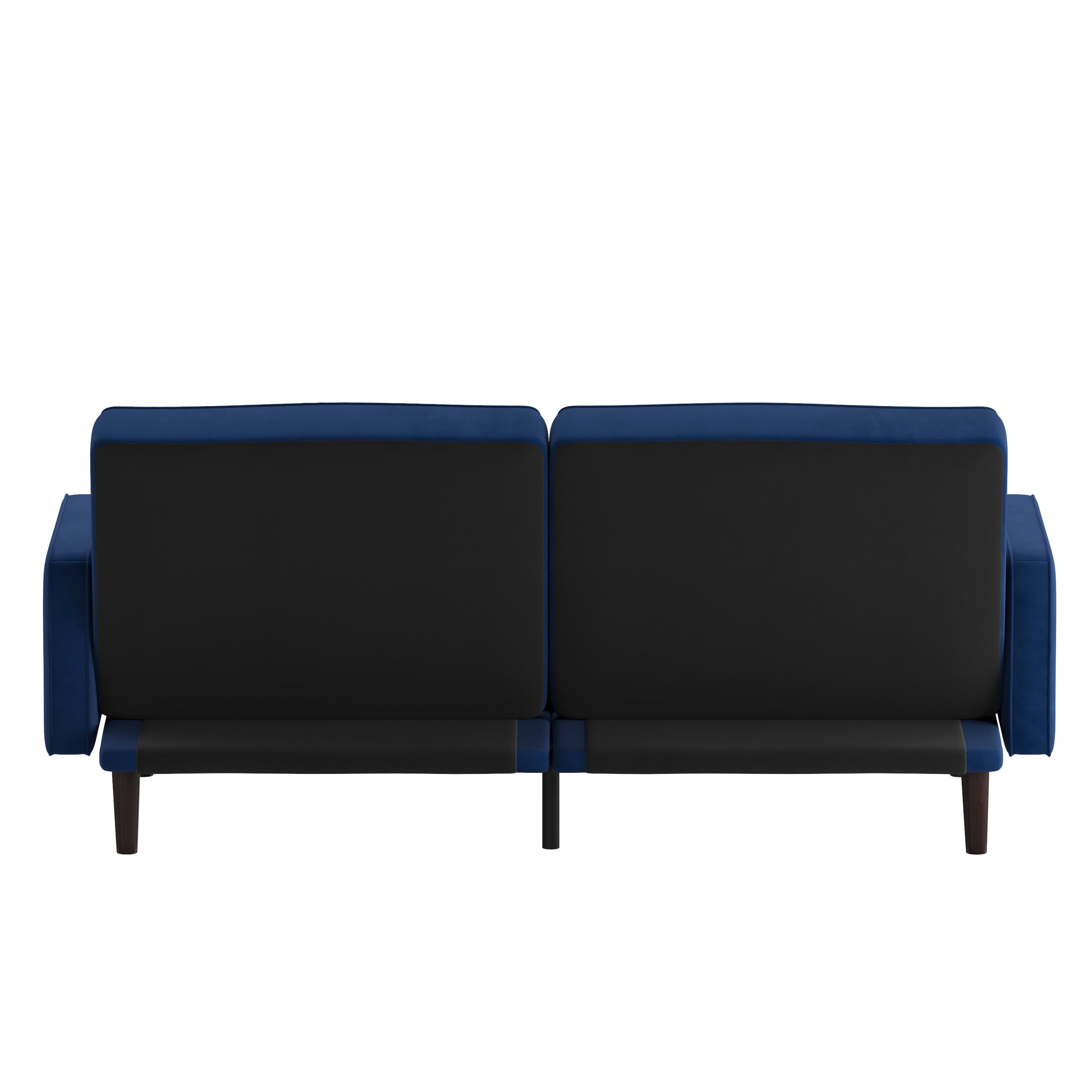 Carter Premium Tufted Split Back Sofa Futon, Convertible Sleeper Couch for Small Spaces with Solid Wooden Legs