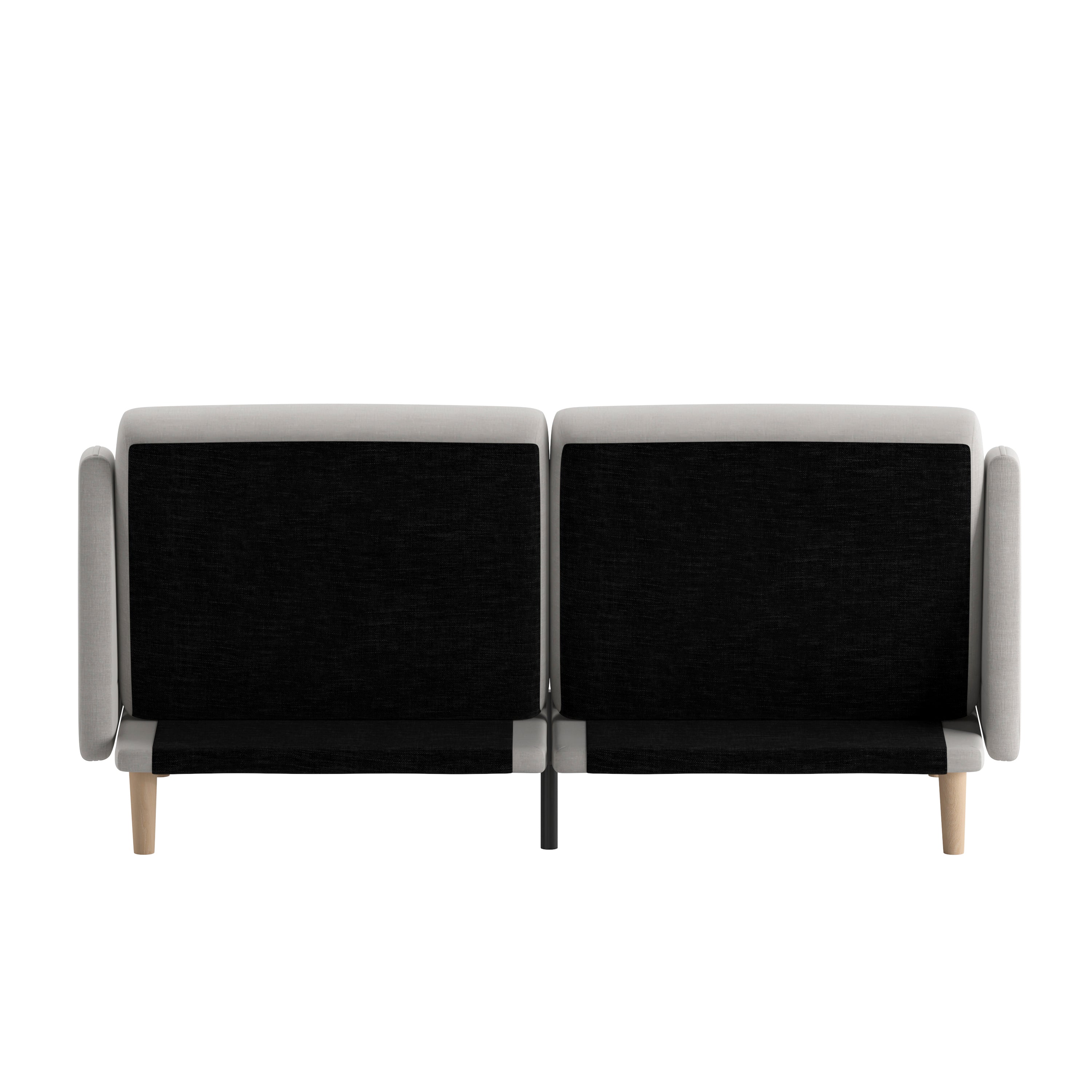 Carter Premium Tufted Split Back Sofa Futon, Convertible Sleeper Couch for Small Spaces with Solid Wooden Legs