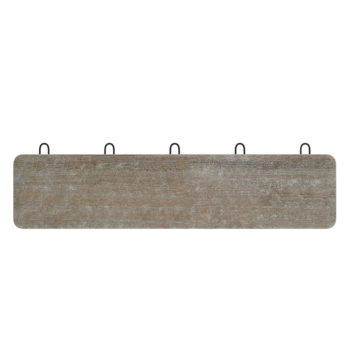 Daly Wall Mounted Solid Pine Wood Storage Rack with 5 Hanging Hooks For Entryway, Kitchen, Bathroom