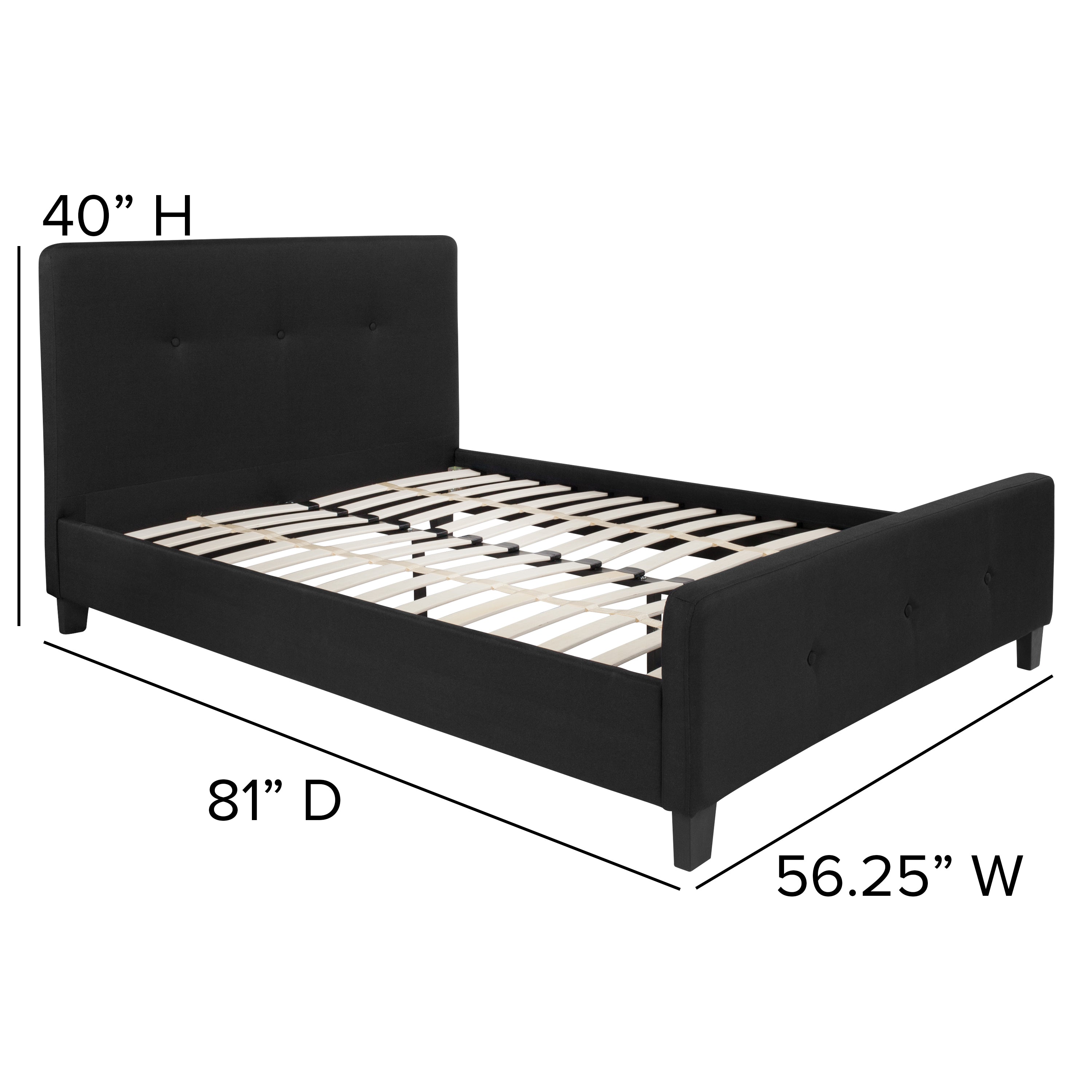 Tribeca Button Tufted Upholstered Platform Bed