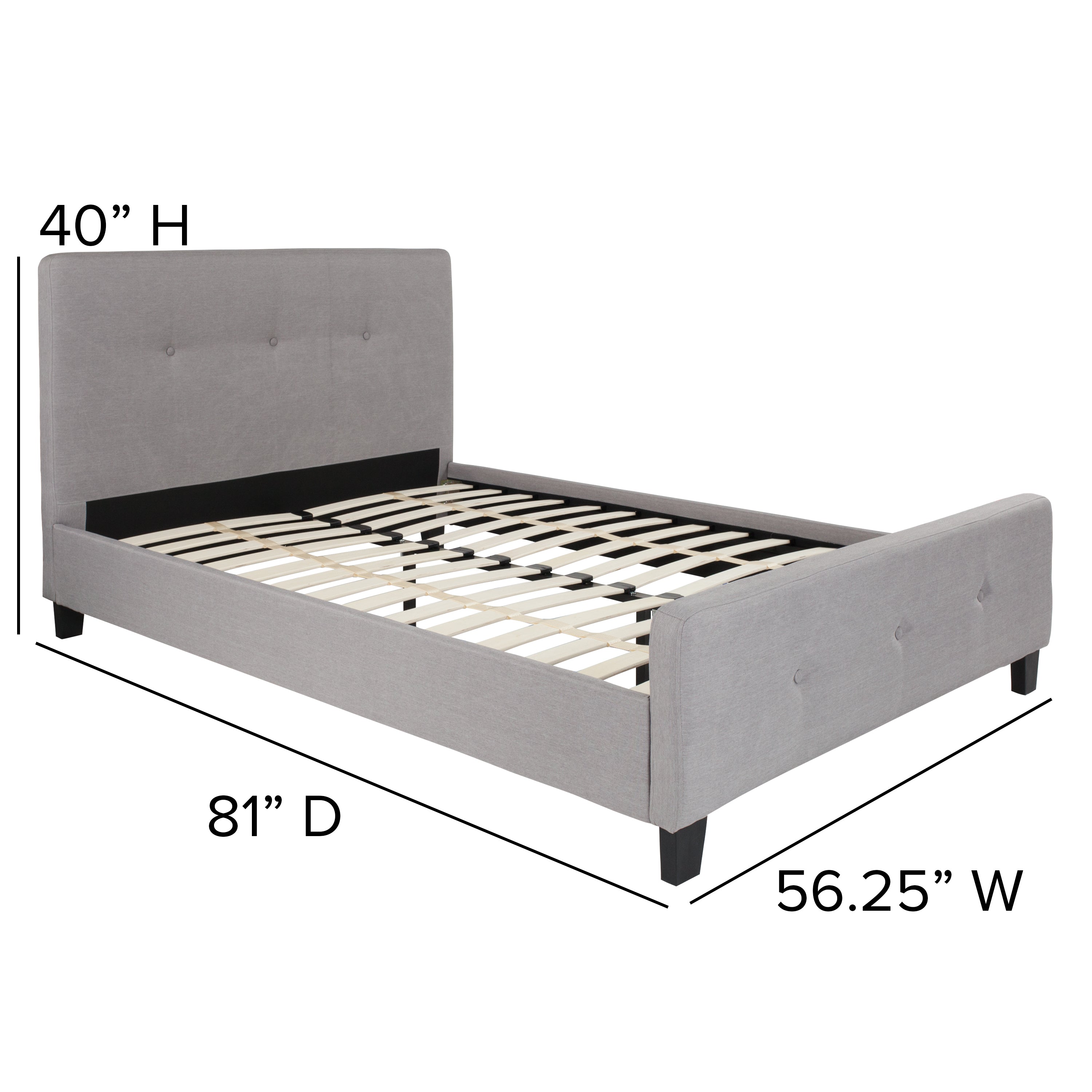 Tribeca Button Tufted Upholstered Platform Bed