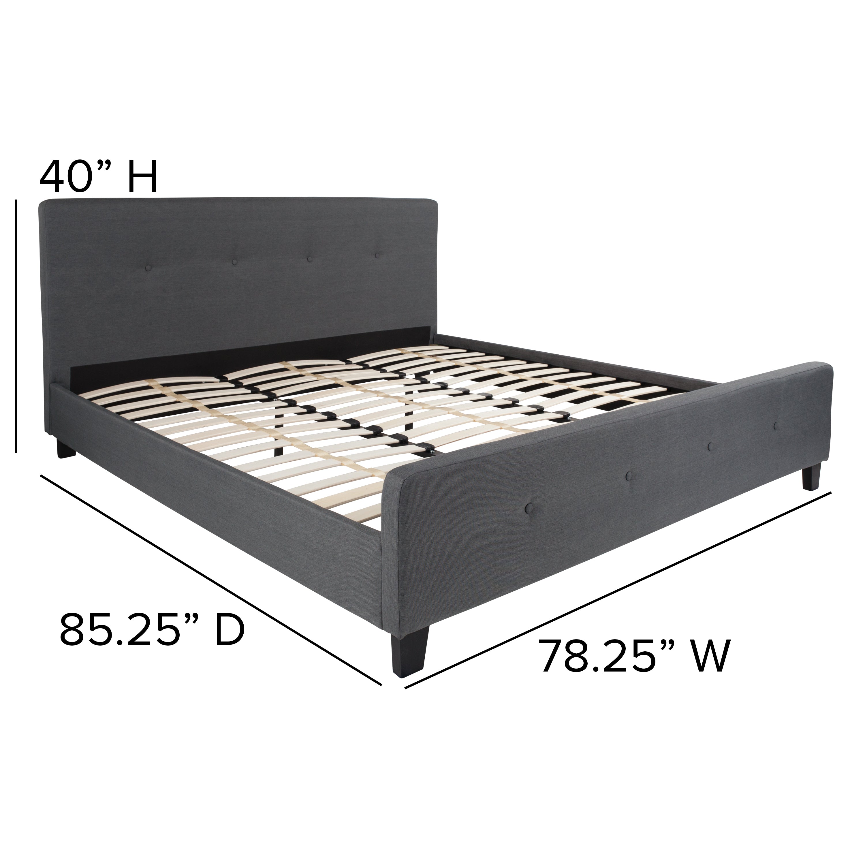 Tribeca Button Tufted Upholstered Platform Bed