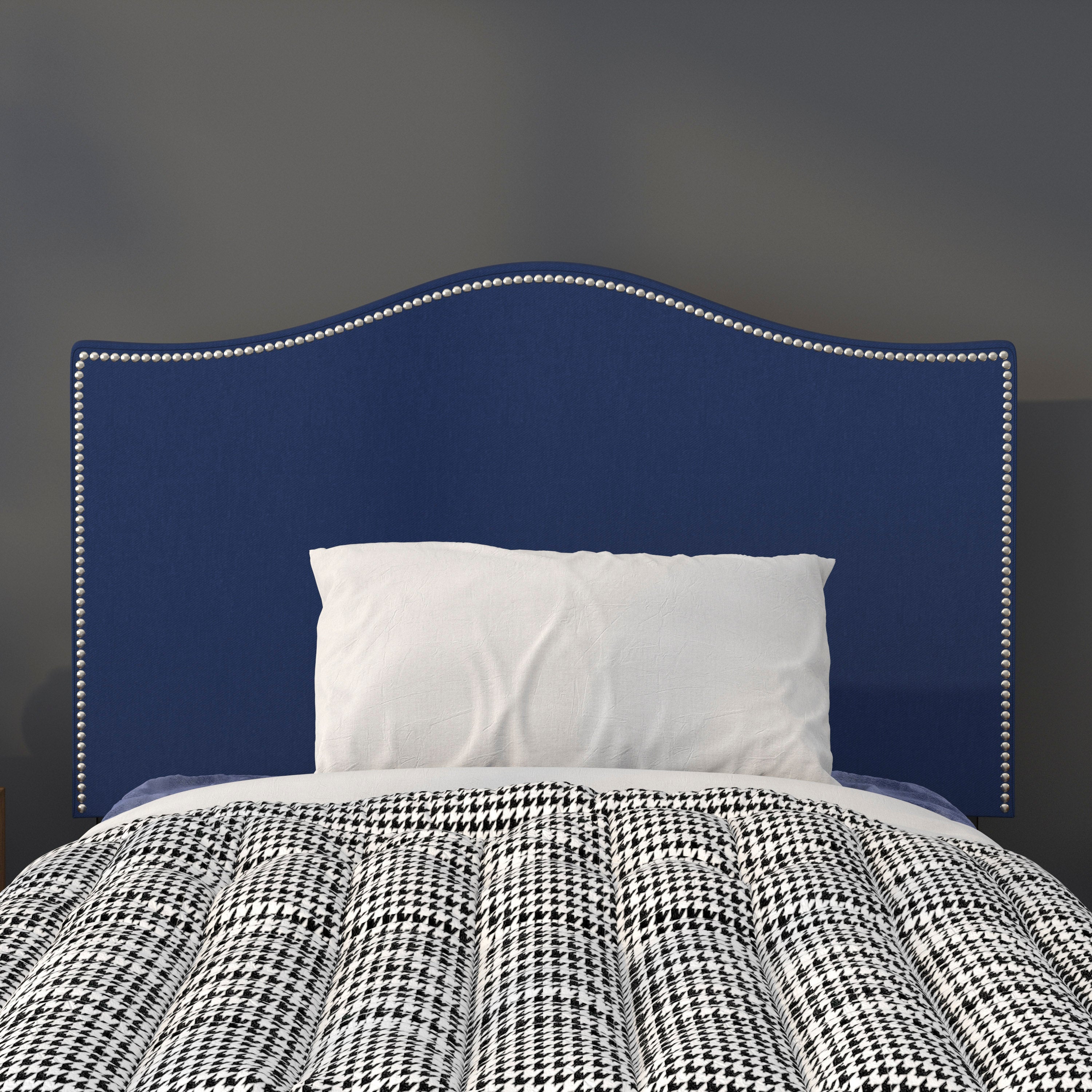 Lexington Arched Upholstered Headboard with Accent Nail Trim