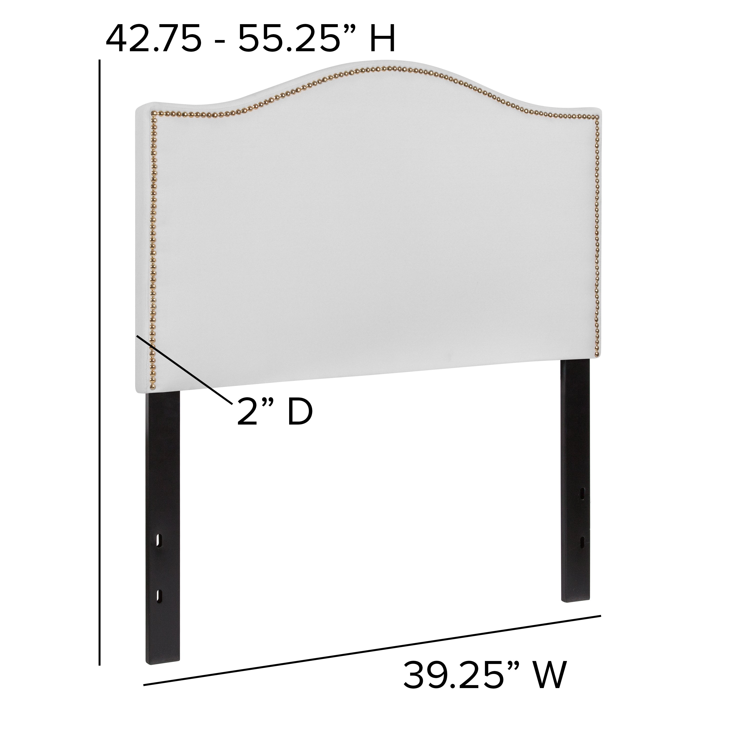 Lexington Arched Upholstered Headboard with Accent Nail Trim