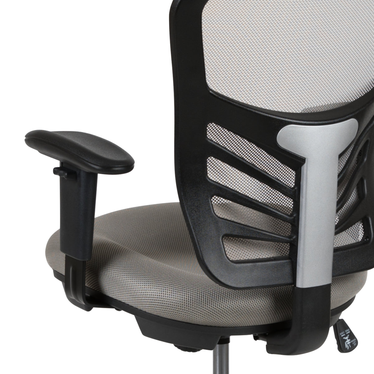 Mid-Back Mesh Ergonomic Drafting Chair with Adjustable Chrome Foot Ring, Adjustable Arms
