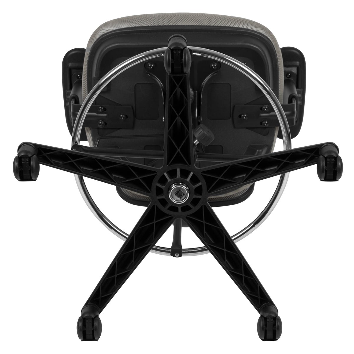 Mid-Back Mesh Ergonomic Drafting Chair with Adjustable Chrome Foot Ring, Adjustable Arms