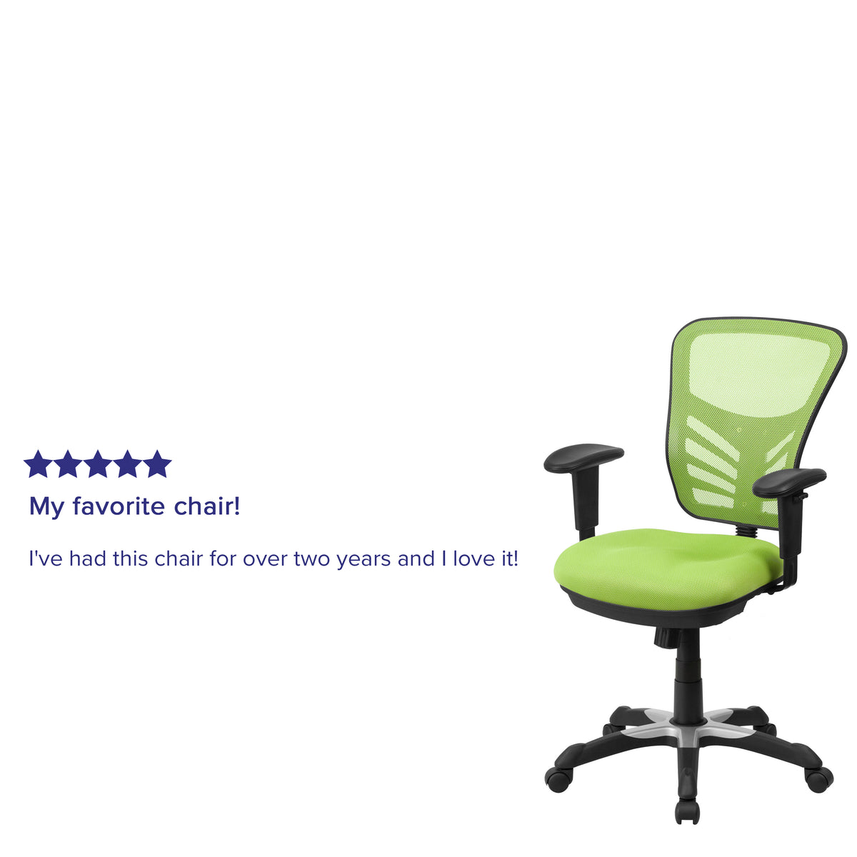 Mid-Back Mesh Multifunction Executive Swivel Ergonomic Office Chair with Adjustable Arms