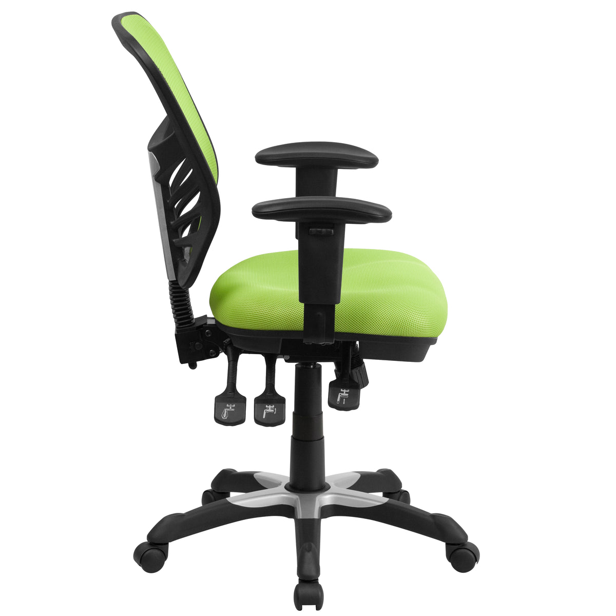 Mid-Back Mesh Multifunction Executive Swivel Ergonomic Office Chair with Adjustable Arms