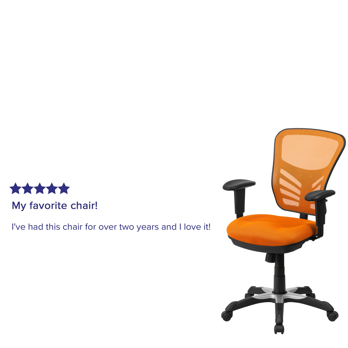 Mid-Back Mesh Multifunction Executive Swivel Ergonomic Office Chair with Adjustable Arms