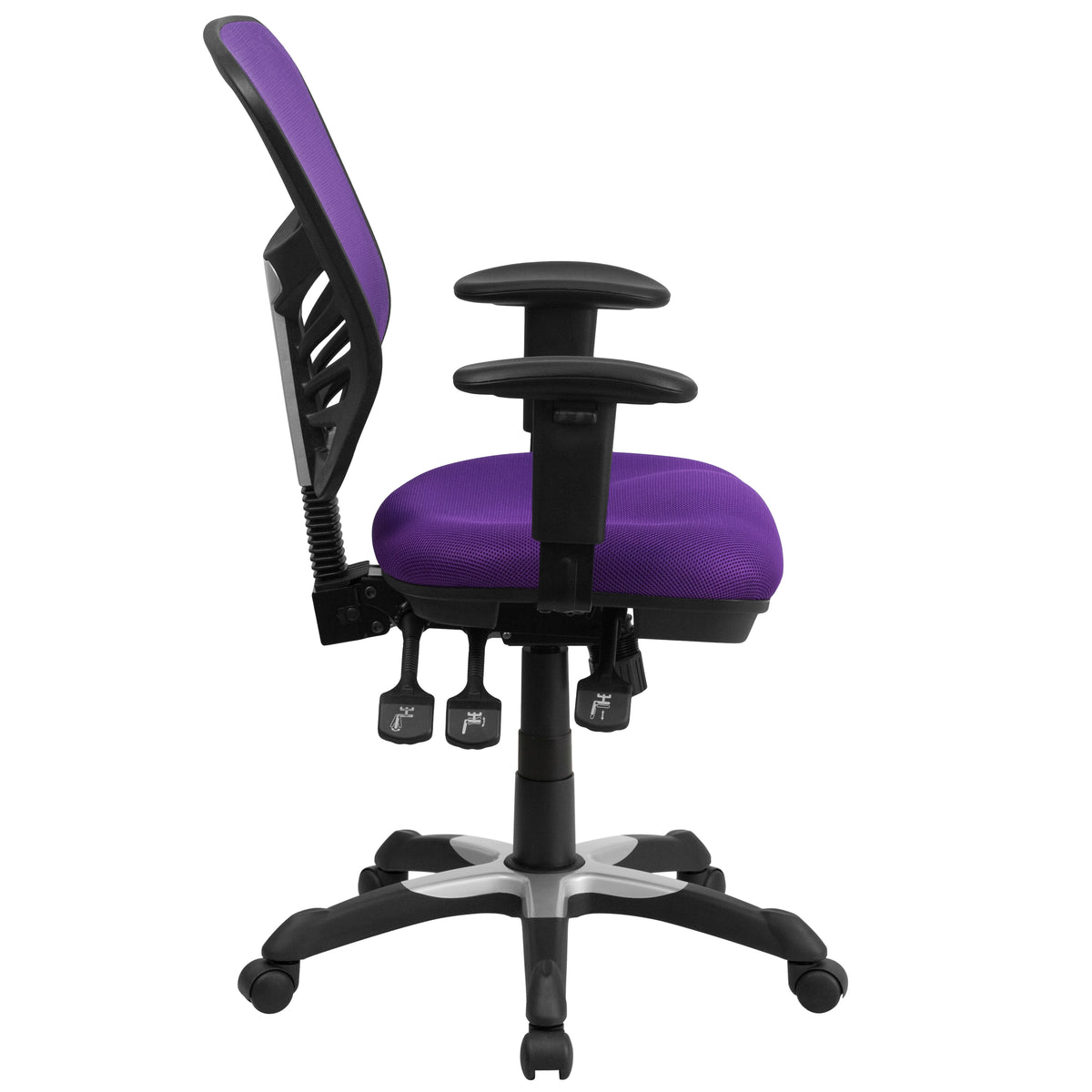 Mid-Back Mesh Multifunction Executive Swivel Ergonomic Office Chair with Adjustable Arms