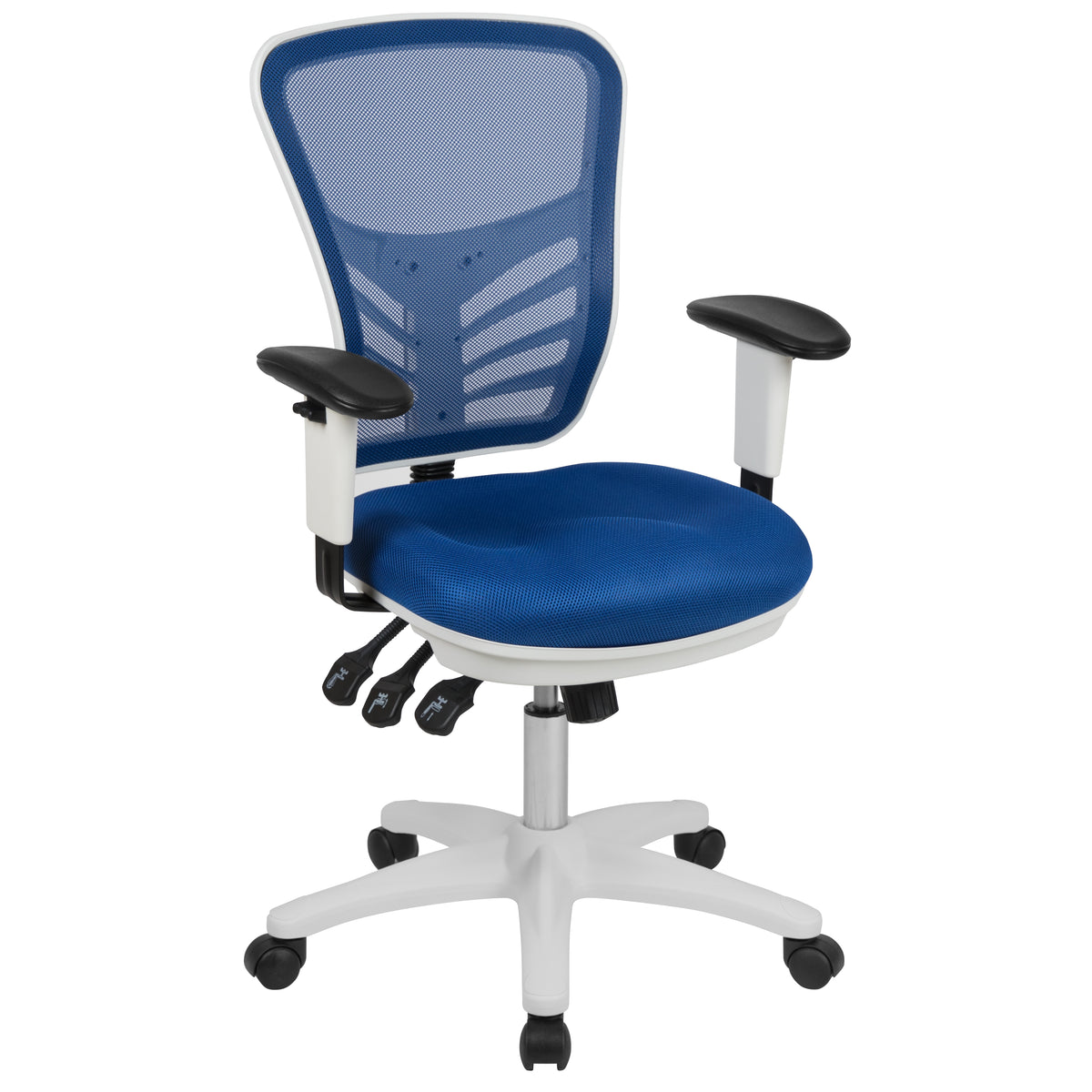 Mid-Back Mesh Multifunction Executive Swivel Ergonomic Office Chair with Adjustable Arms