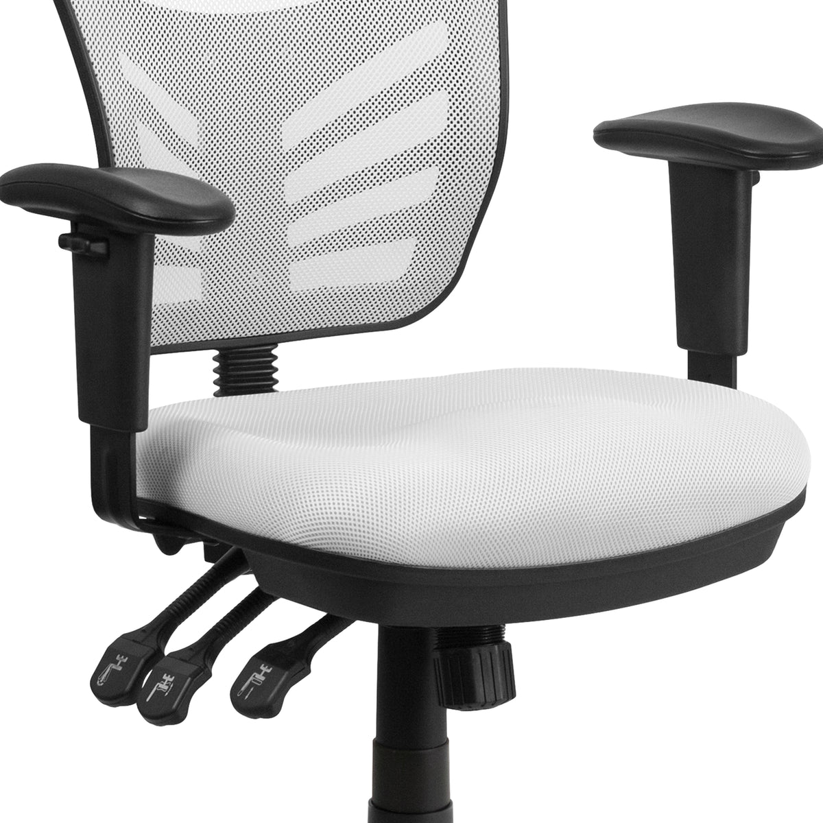 Mid-Back Mesh Multifunction Executive Swivel Ergonomic Office Chair with Adjustable Arms