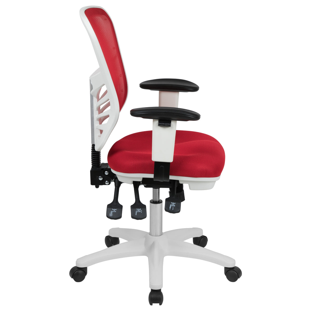 Mid-Back Mesh Multifunction Executive Swivel Ergonomic Office Chair with Adjustable Arms