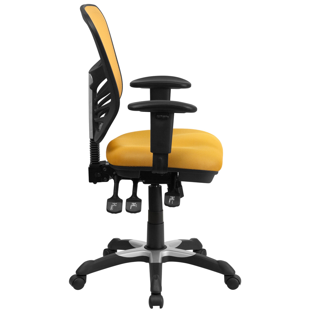 Mid-Back Mesh Multifunction Executive Swivel Ergonomic Office Chair with Adjustable Arms