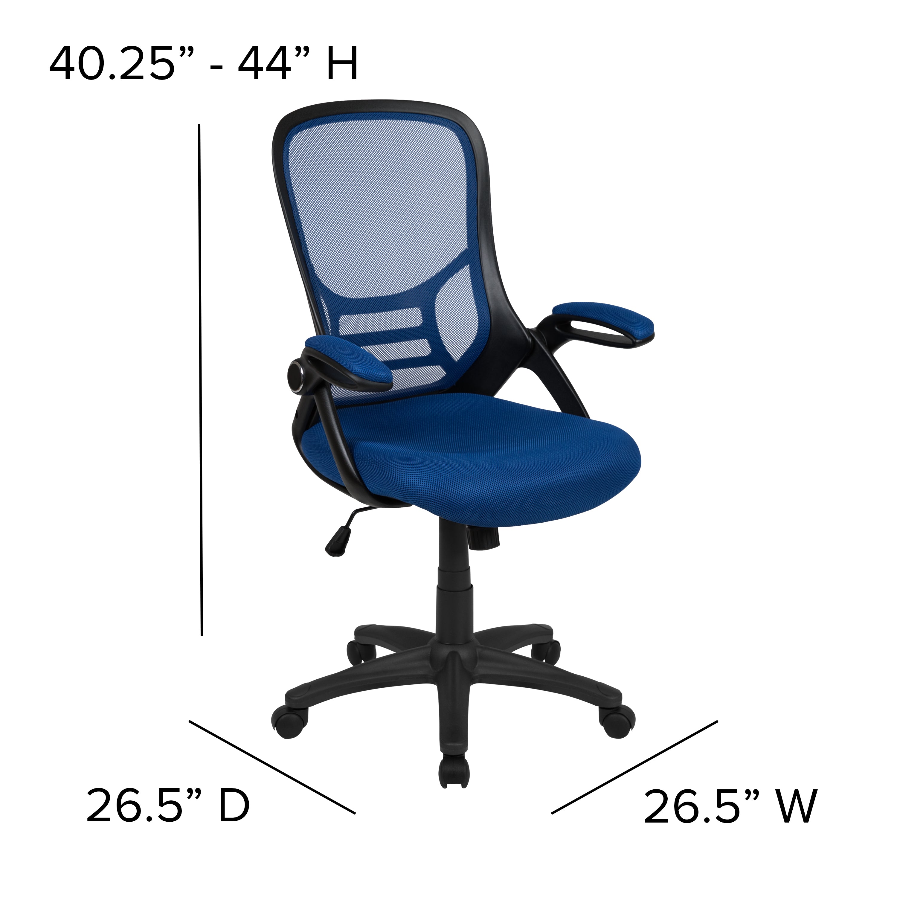 High Back Mesh Ergonomic Swivel Office Chair with Flip-up Arms