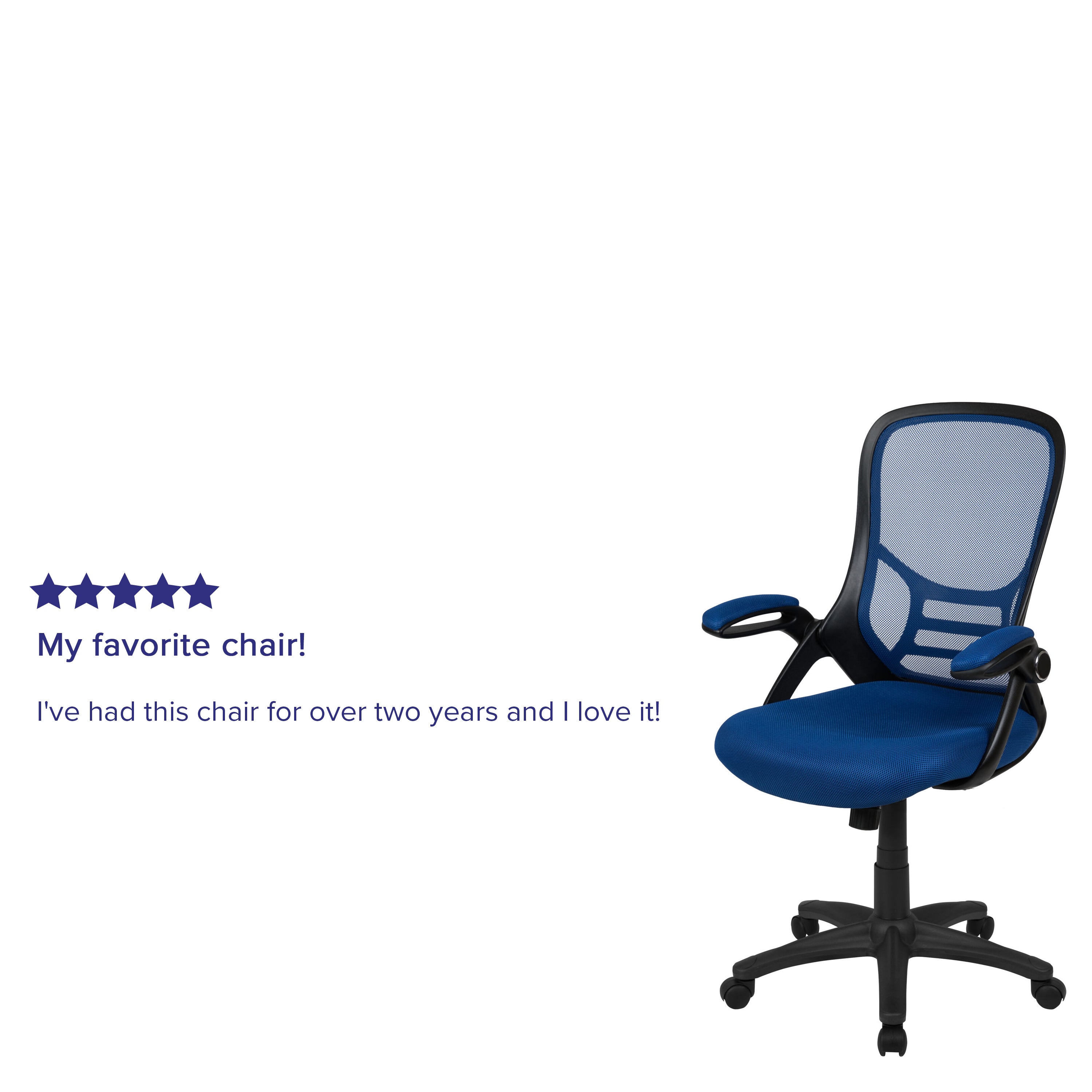 High Back Mesh Ergonomic Swivel Office Chair with Flip-up Arms