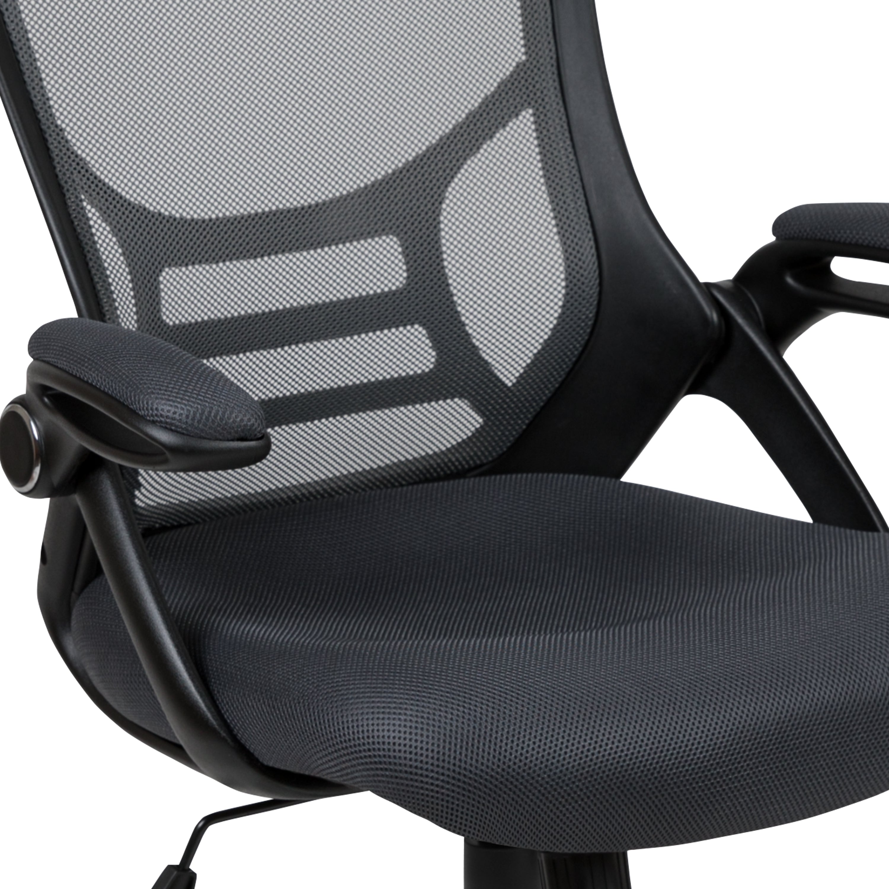 High Back Mesh Ergonomic Swivel Office Chair with Flip-up Arms