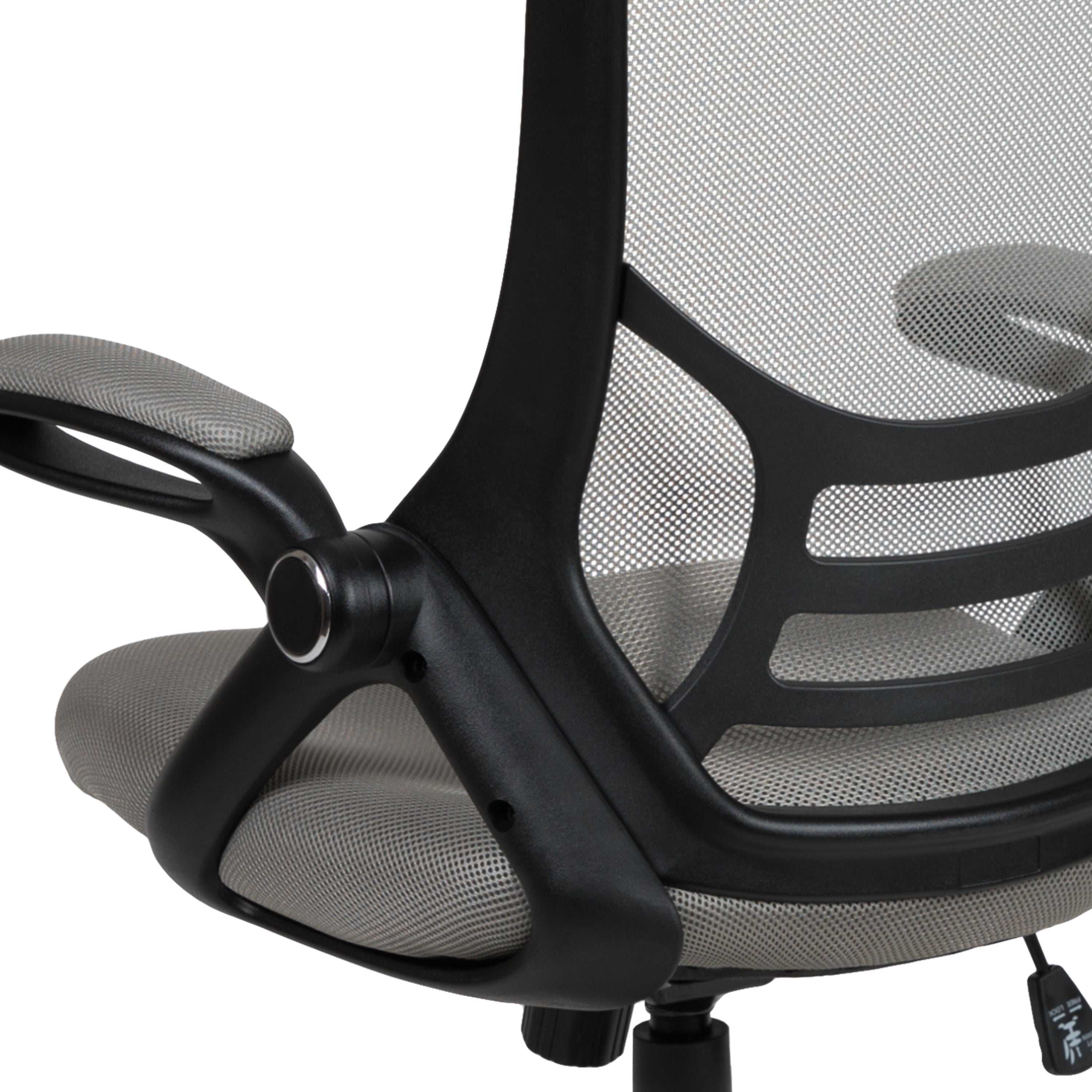 High Back Mesh Ergonomic Swivel Office Chair with Flip-up Arms