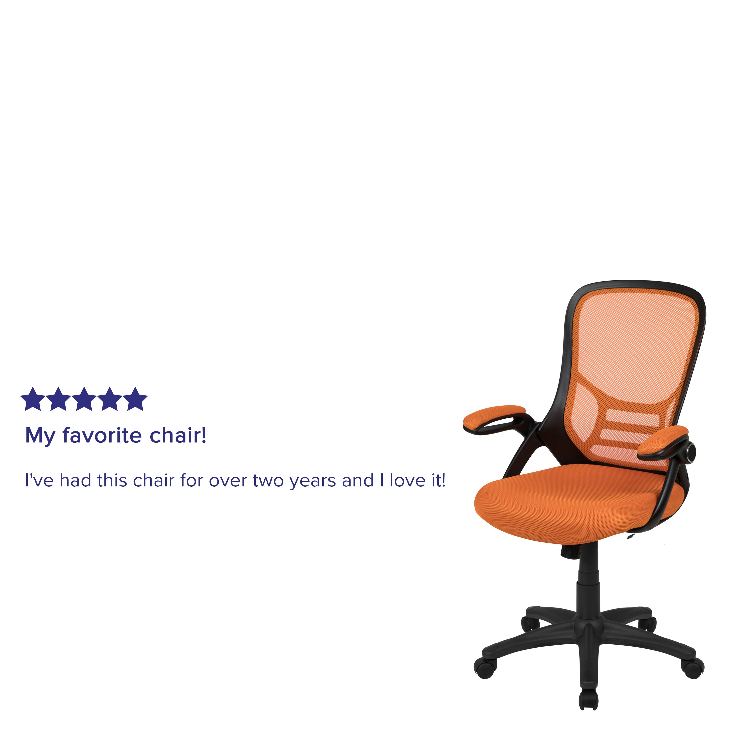 High Back Mesh Ergonomic Swivel Office Chair with Flip-up Arms